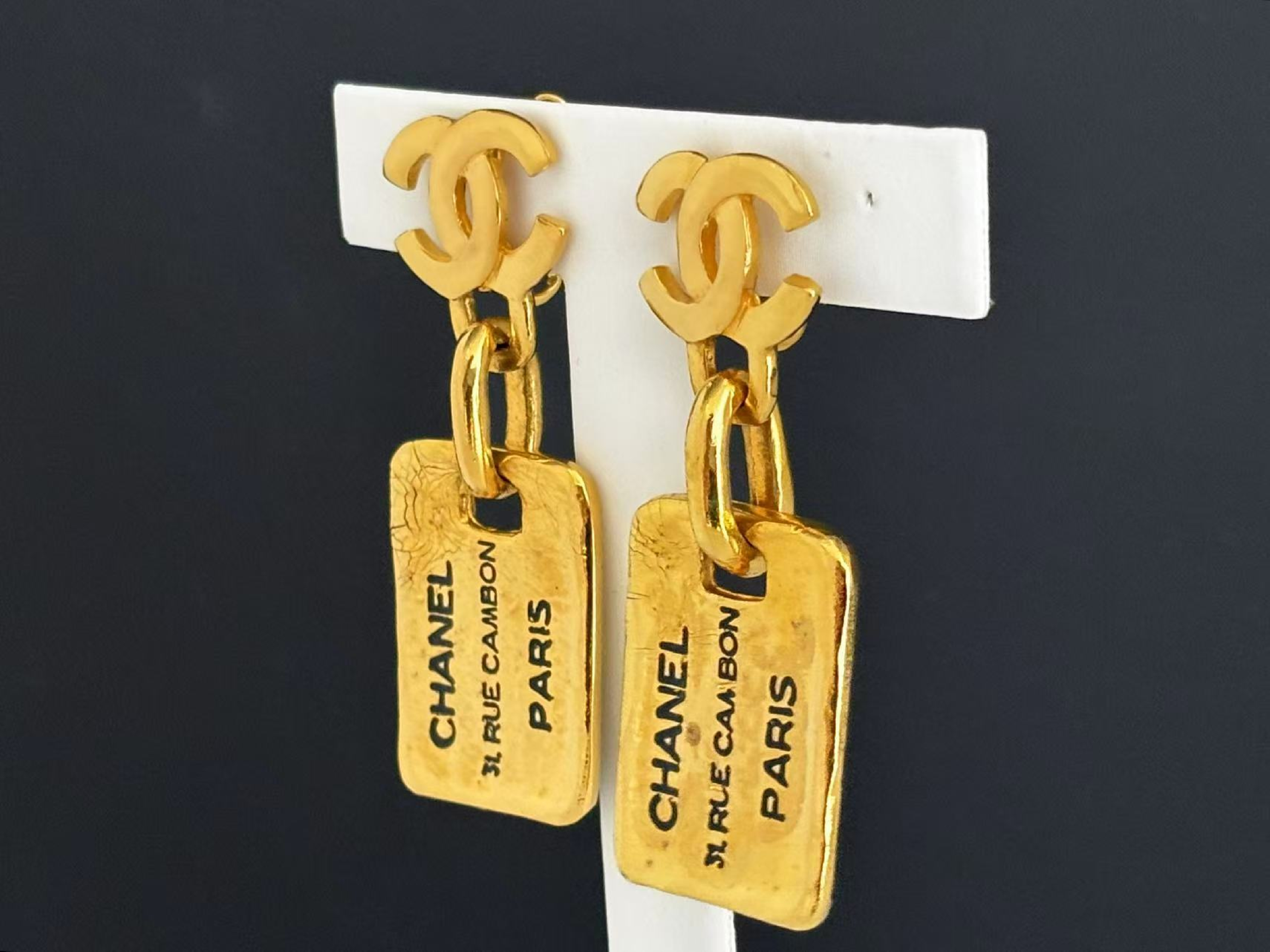 Coco Mark Gold Earrings — view 5