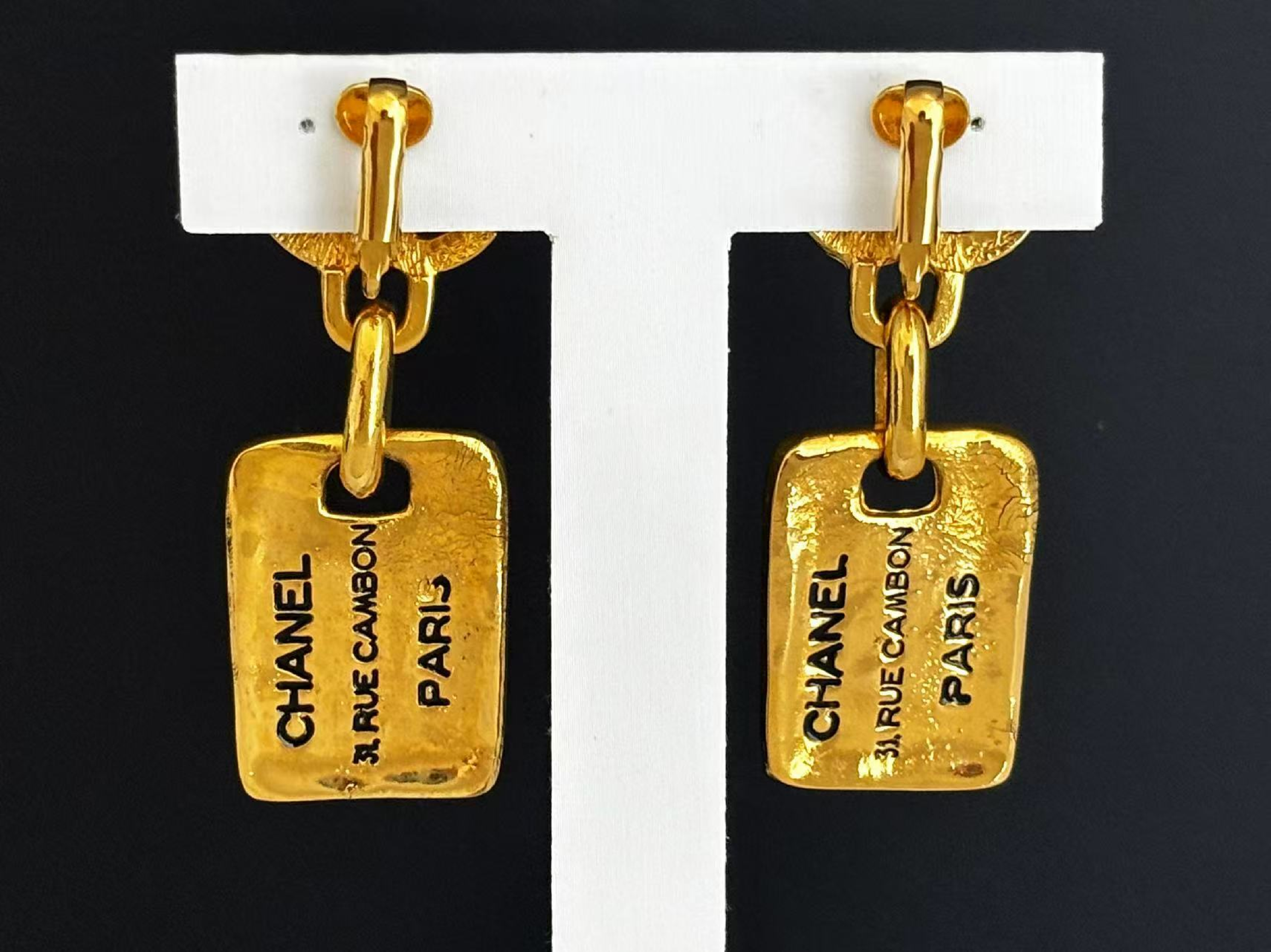 Coco Mark Gold Earrings — view 6