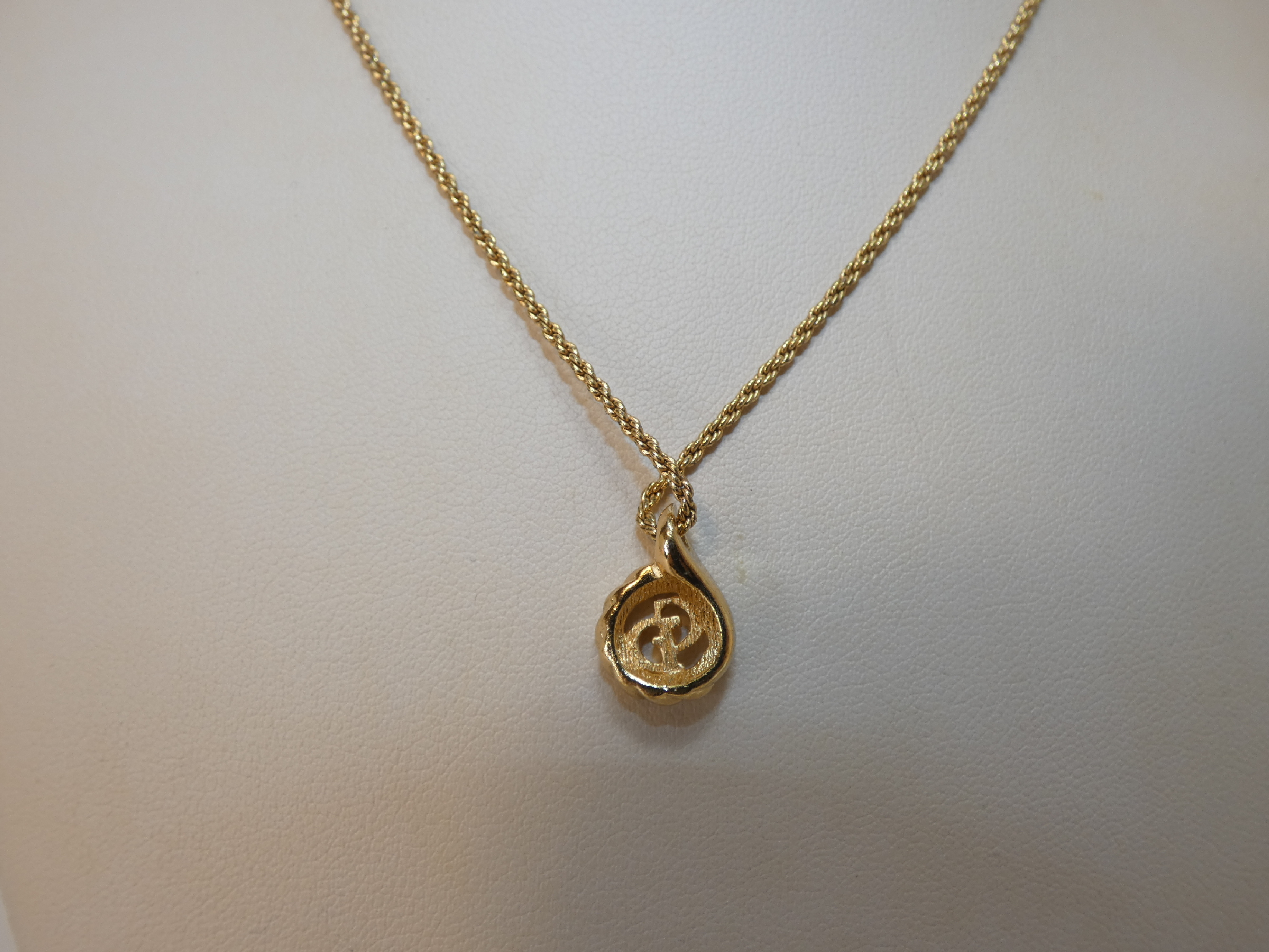 CD Circle Drop GP Necklace — view 2