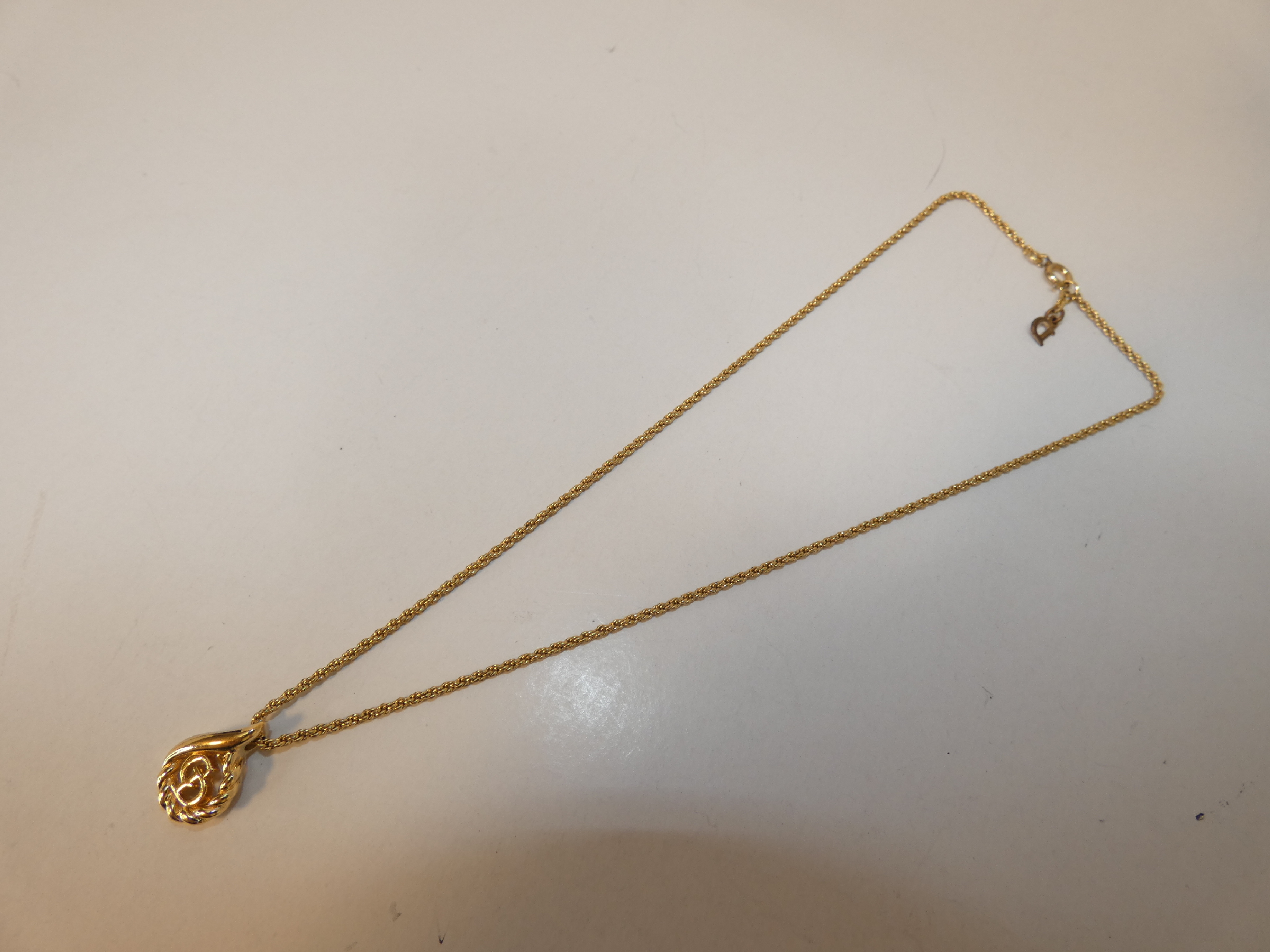 CD Circle Drop GP Necklace — view 4