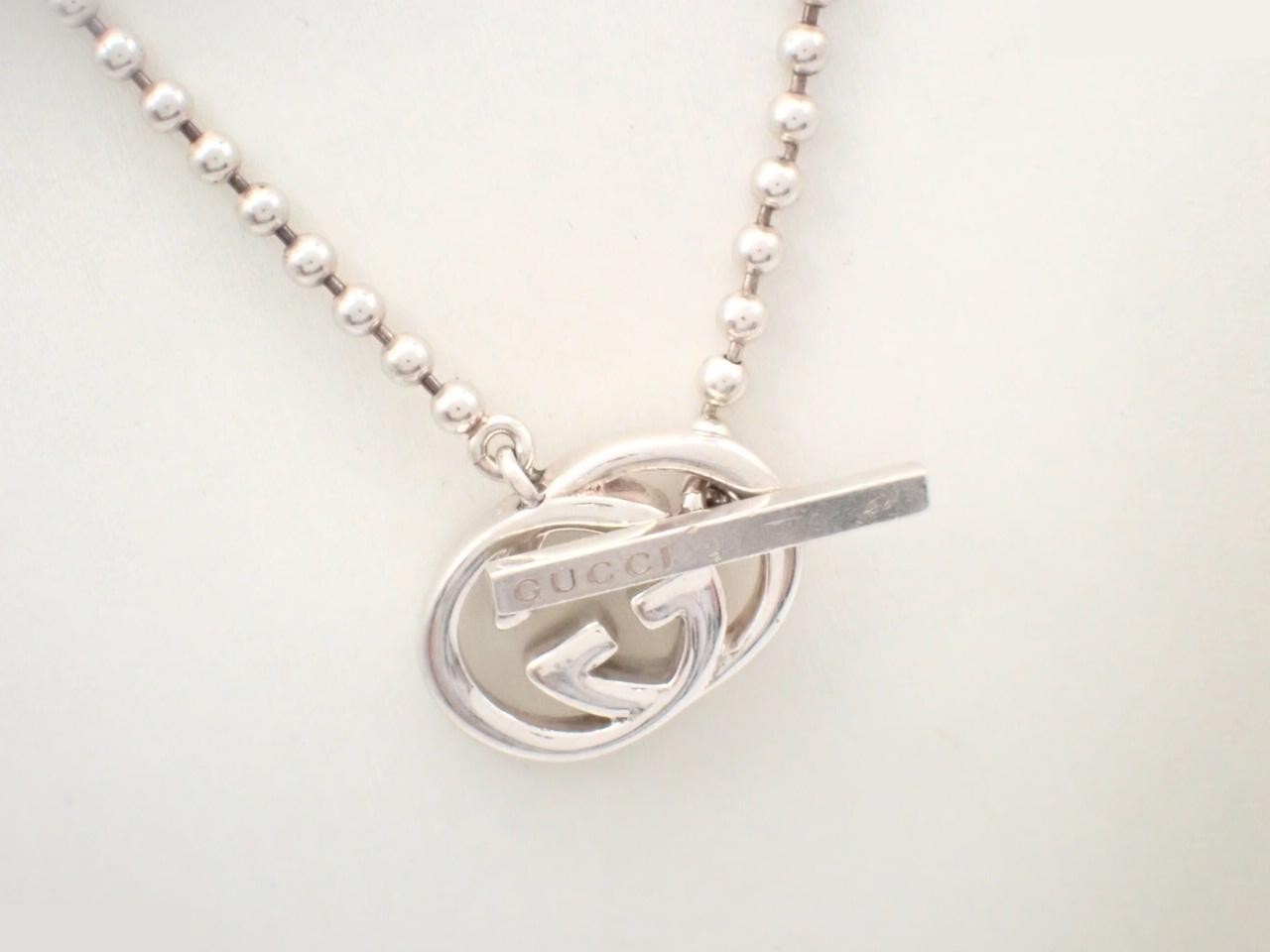 Interlocking G Necklace, 925 Sterling Silver, 20.1g, Chain approx. 40cm — view 2