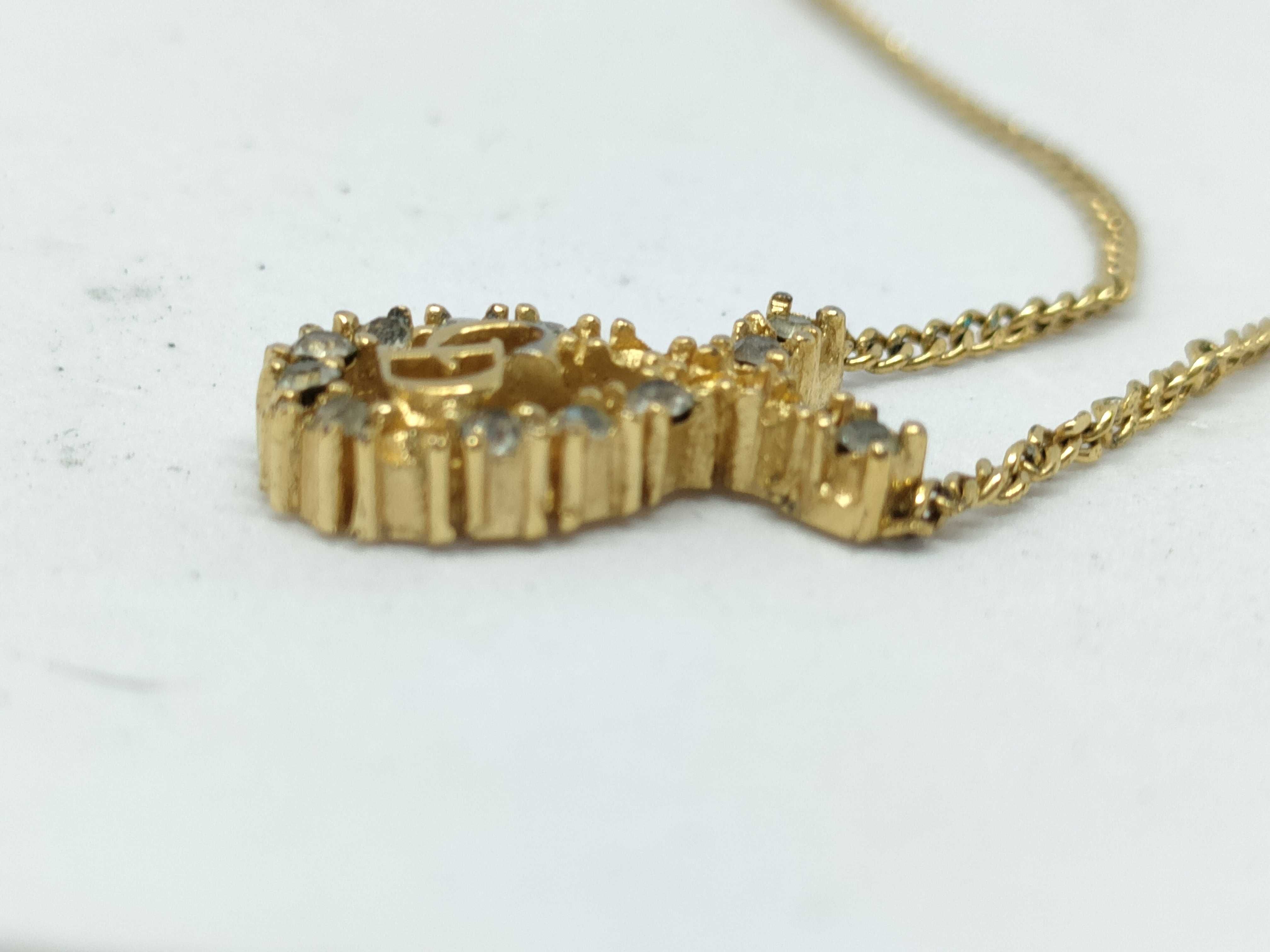 logo rhinestone necklace — view 3