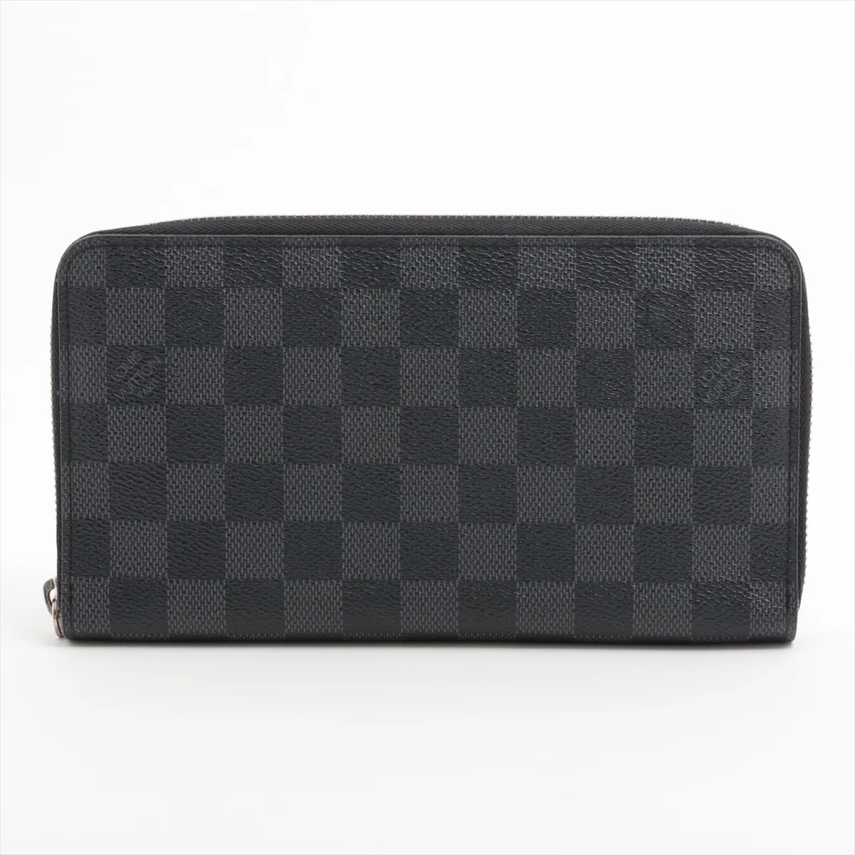 Damier Graphite Zippy Organizer N63077 CA3160 Black Round Zip Wallet