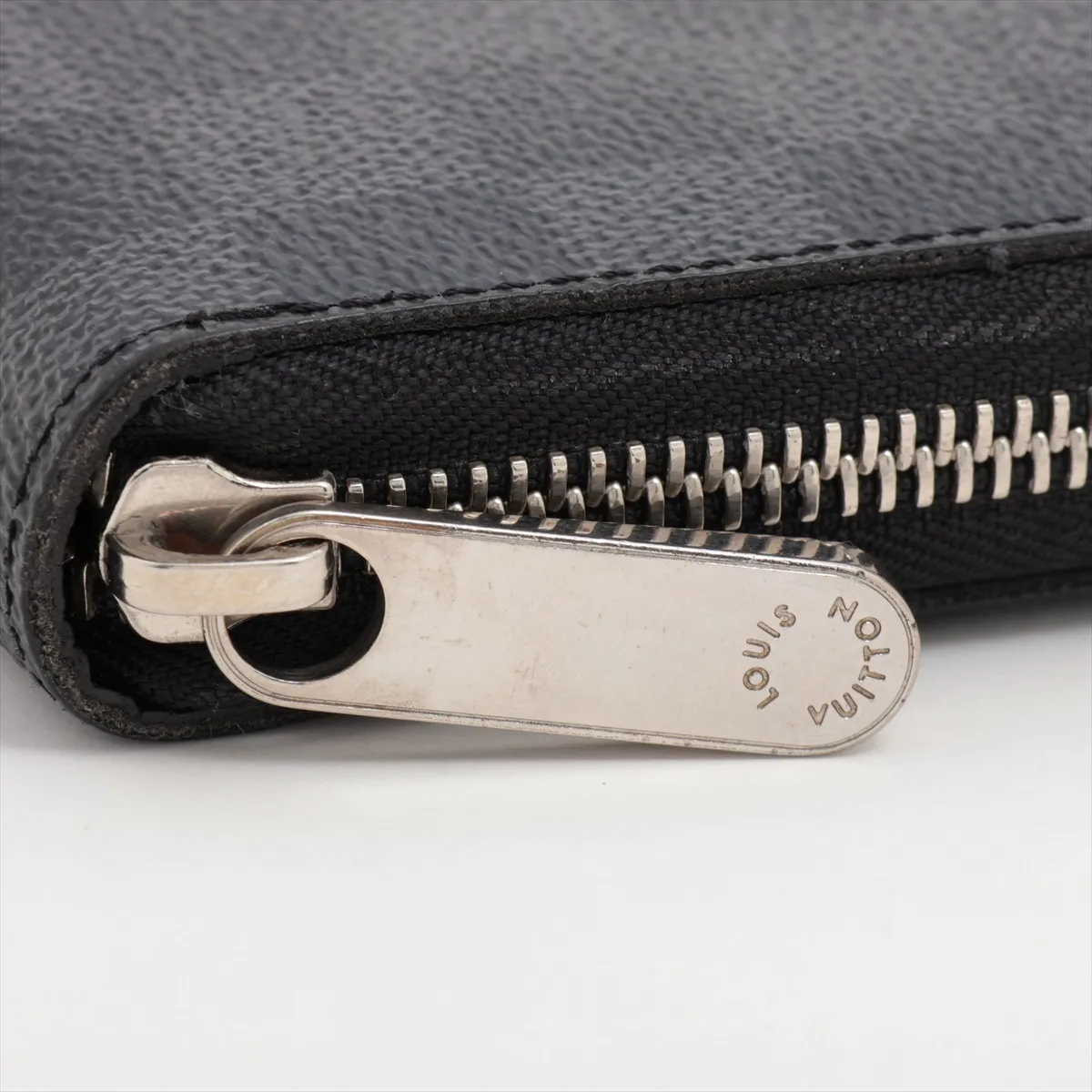 Damier Graphite Zippy Organizer N63077 CA3160 Black Round Zip Wallet — view 10