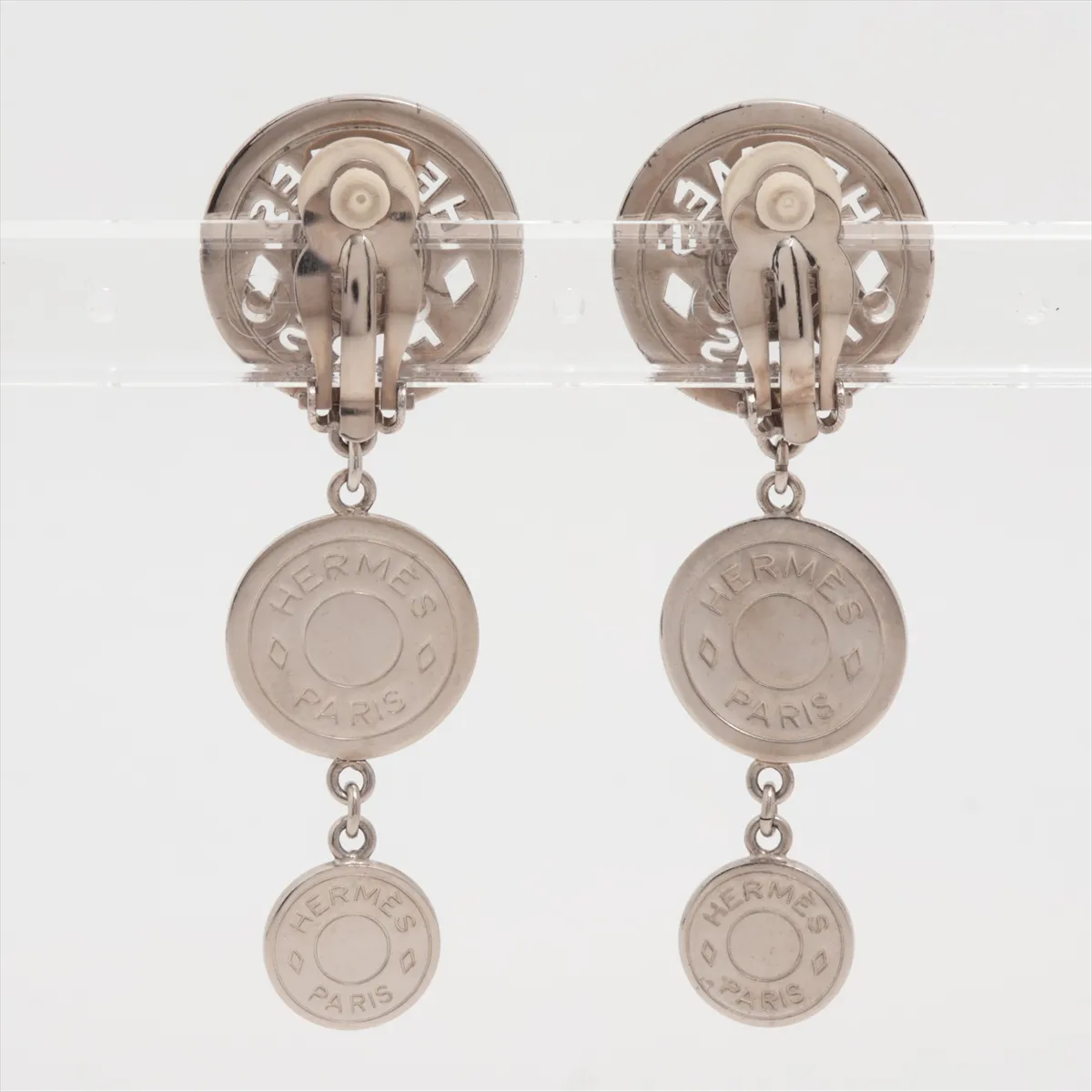 Sellier Earrings (Pair) GP Silver. — view 2
