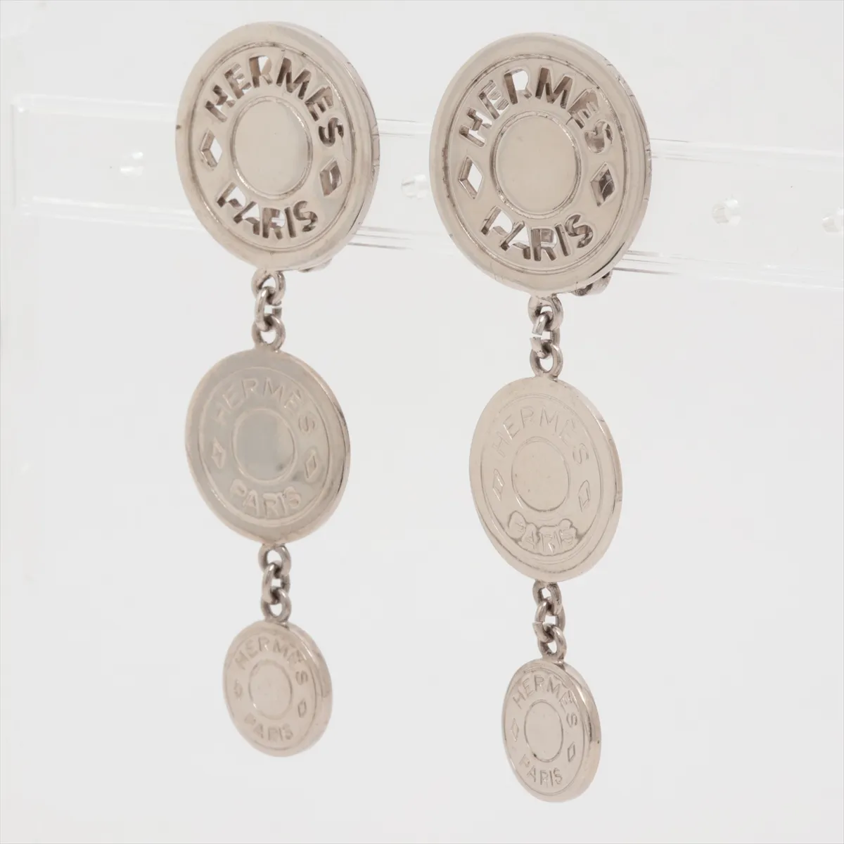 Sellier Earrings (Pair) GP Silver. — view 3
