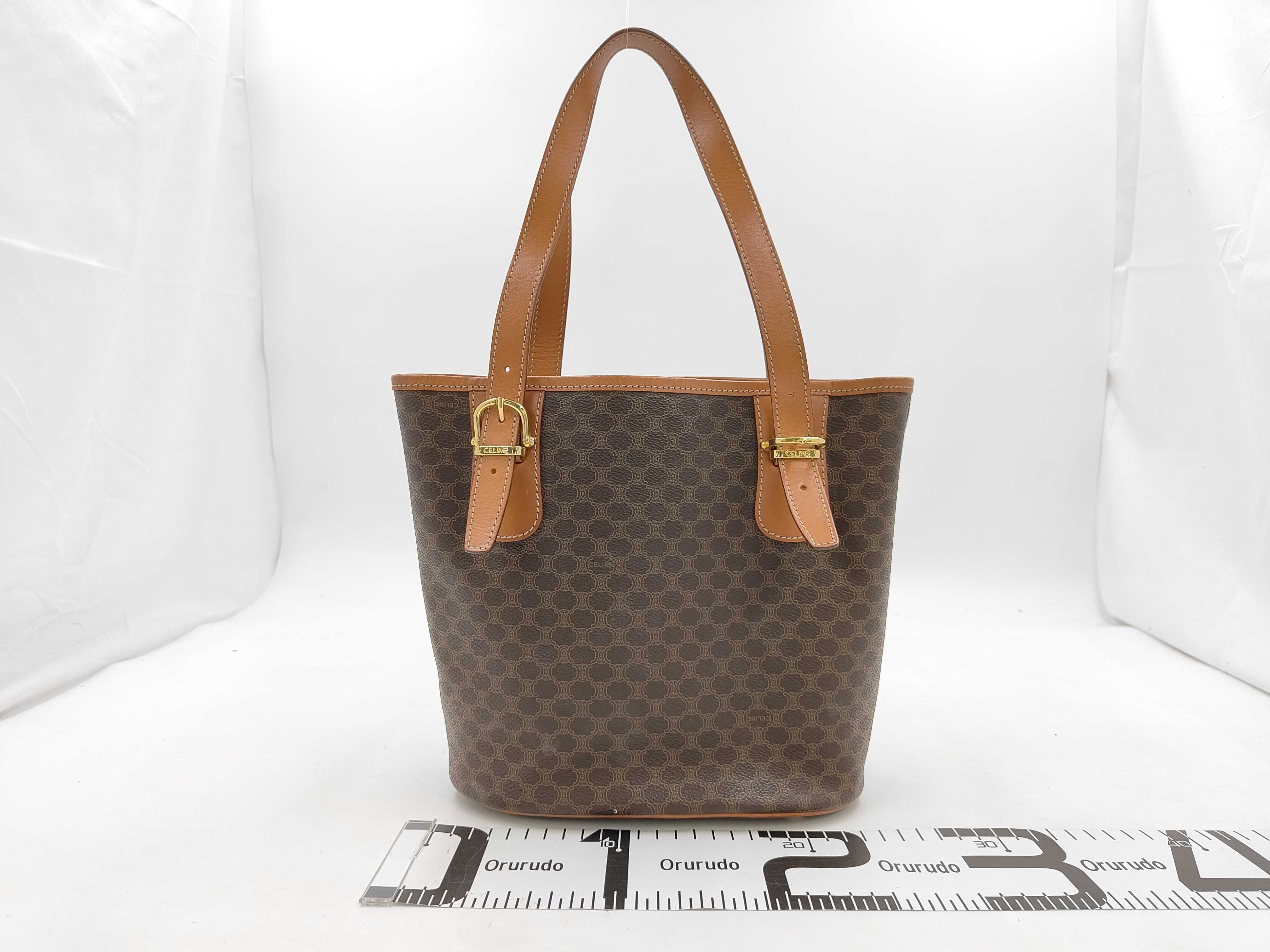 Macadam pattern Triomphe handbag, brown tote bag — view 2