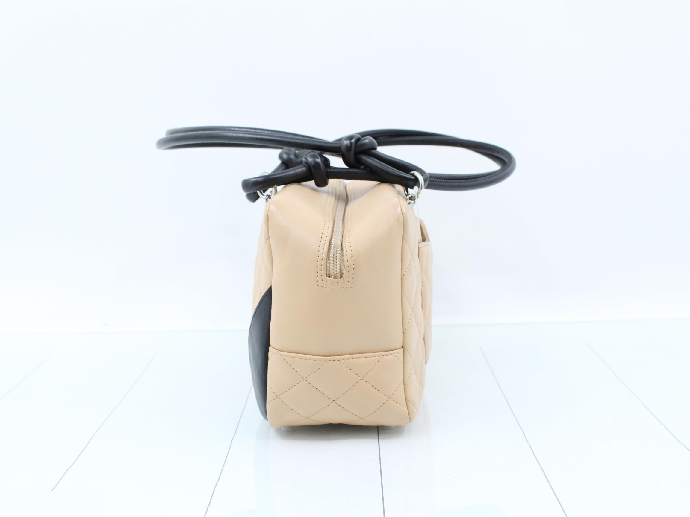 Cambon Line Bowling Bag Leather Handbag — view 3