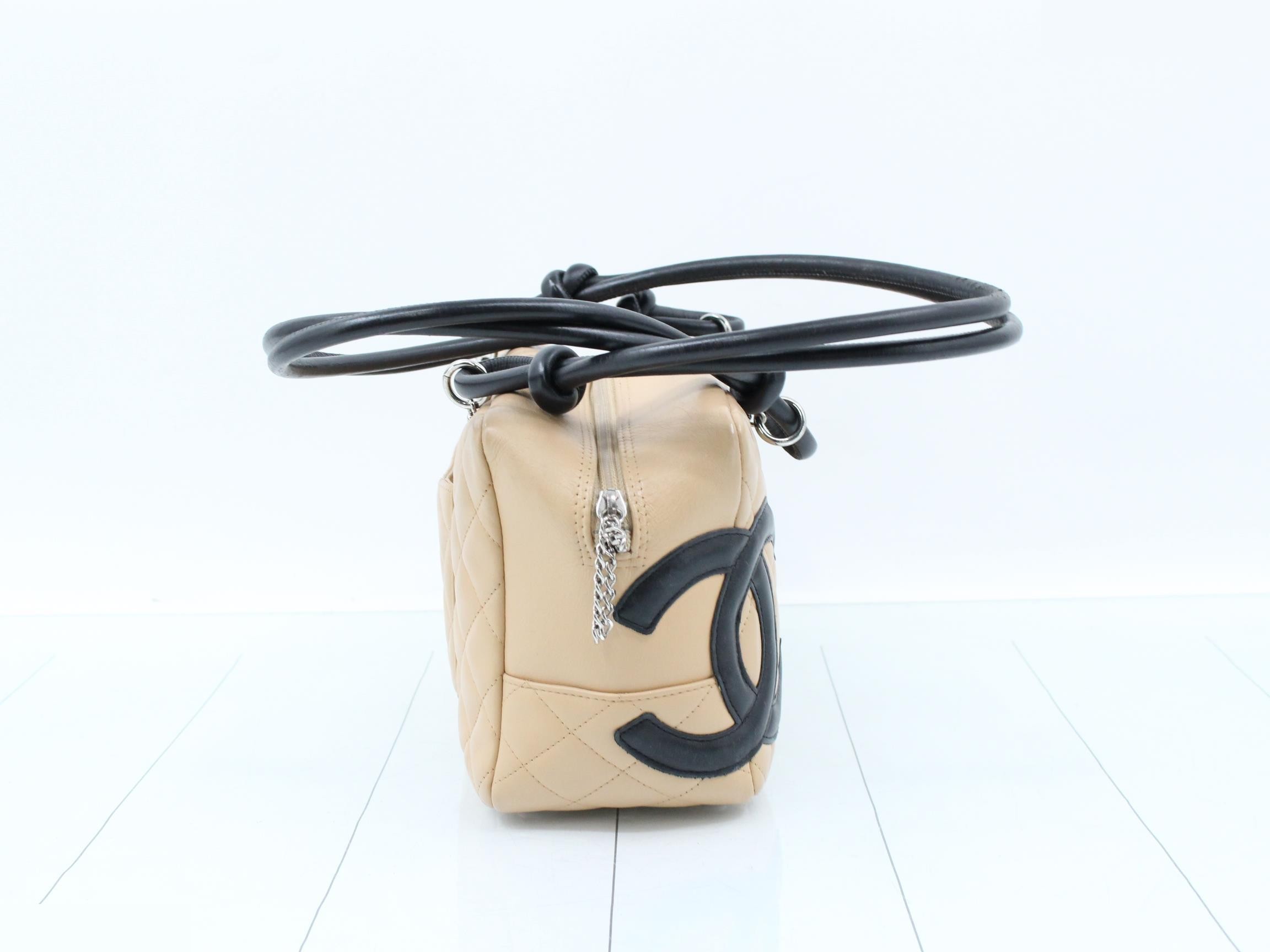 Cambon Line Bowling Bag Leather Handbag — view 4