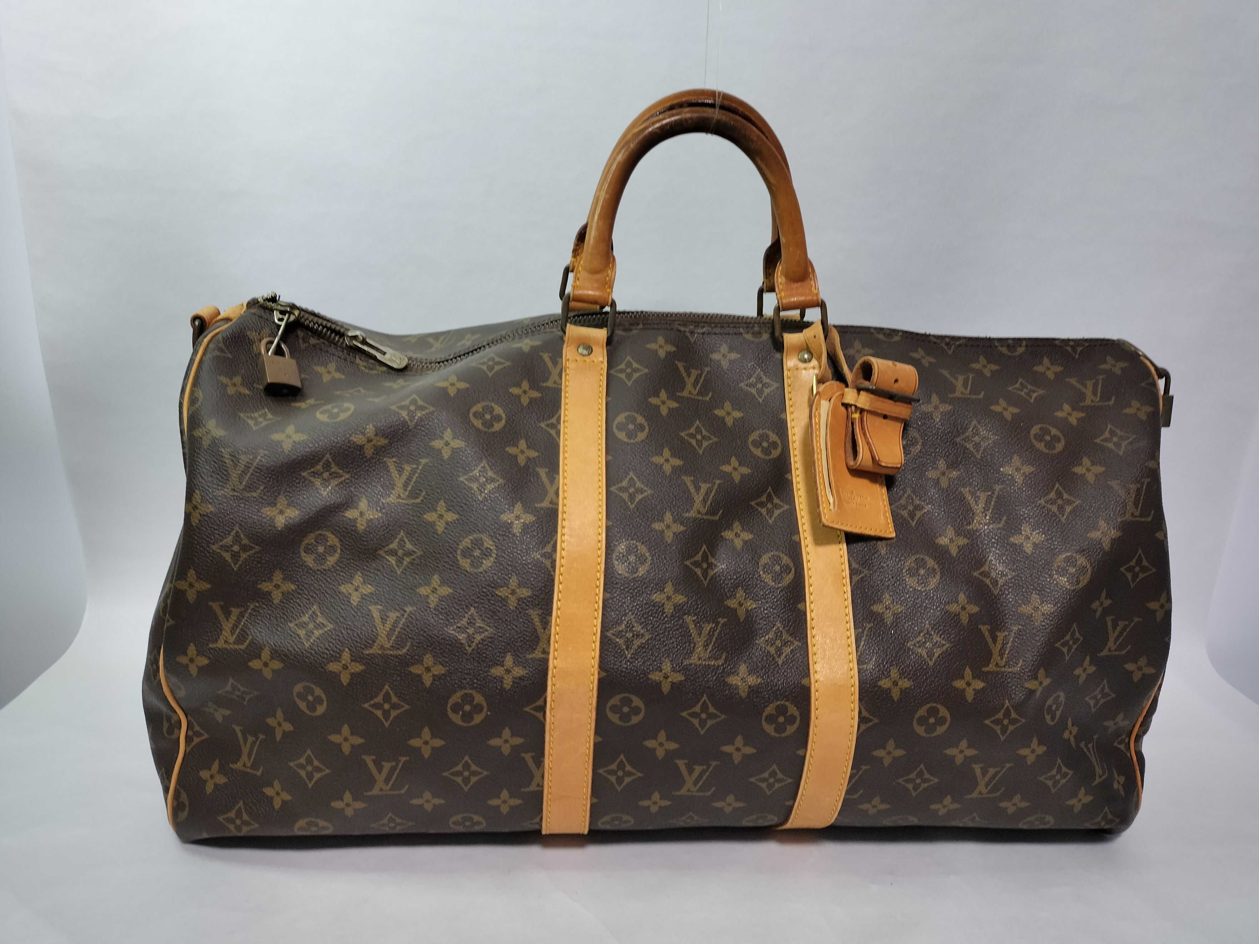 Monogram Louis Vuitton Boston Bag Monogram Keepall 55 Boston Bag