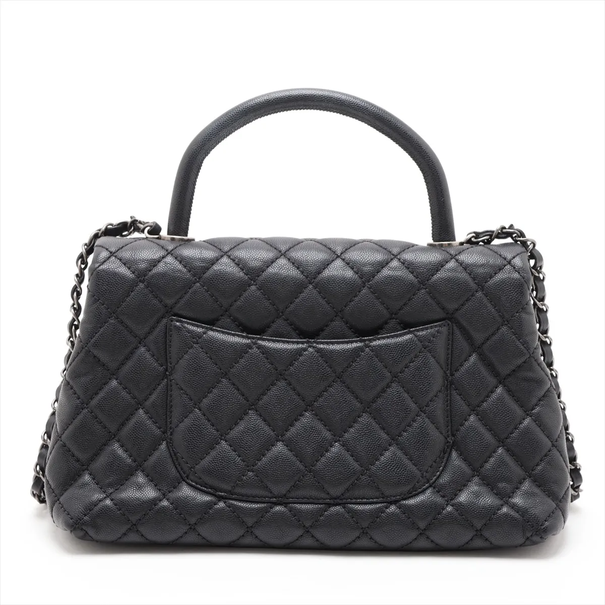 Coco Handle 29 S Caviar Skin 2-Way Handbag, Black with Gunmetal Hardware, 21518863, Series 21, A92991 — view 2
