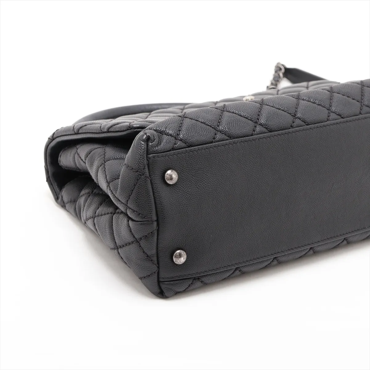 Coco Handle 29 S Caviar Skin 2-Way Handbag, Black with Gunmetal Hardware, 21518863, Series 21, A92991 — view 4