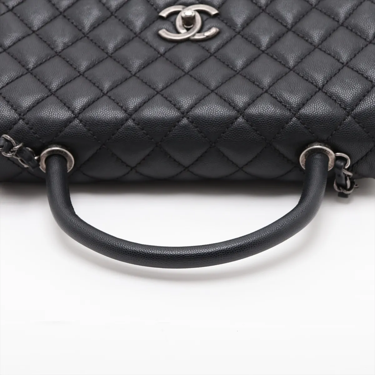 Coco Handle 29 S Caviar Skin 2-Way Handbag, Black with Gunmetal Hardware, 21518863, Series 21, A92991 — view 5