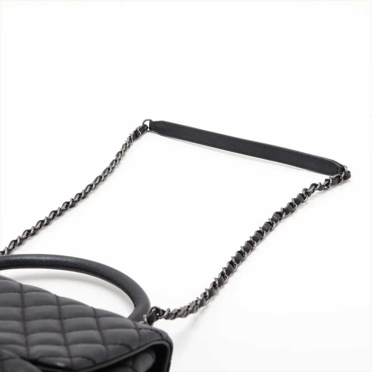 Coco Handle 29 S Caviar Skin 2-Way Handbag, Black with Gunmetal Hardware, 21518863, Series 21, A92991 — view 7