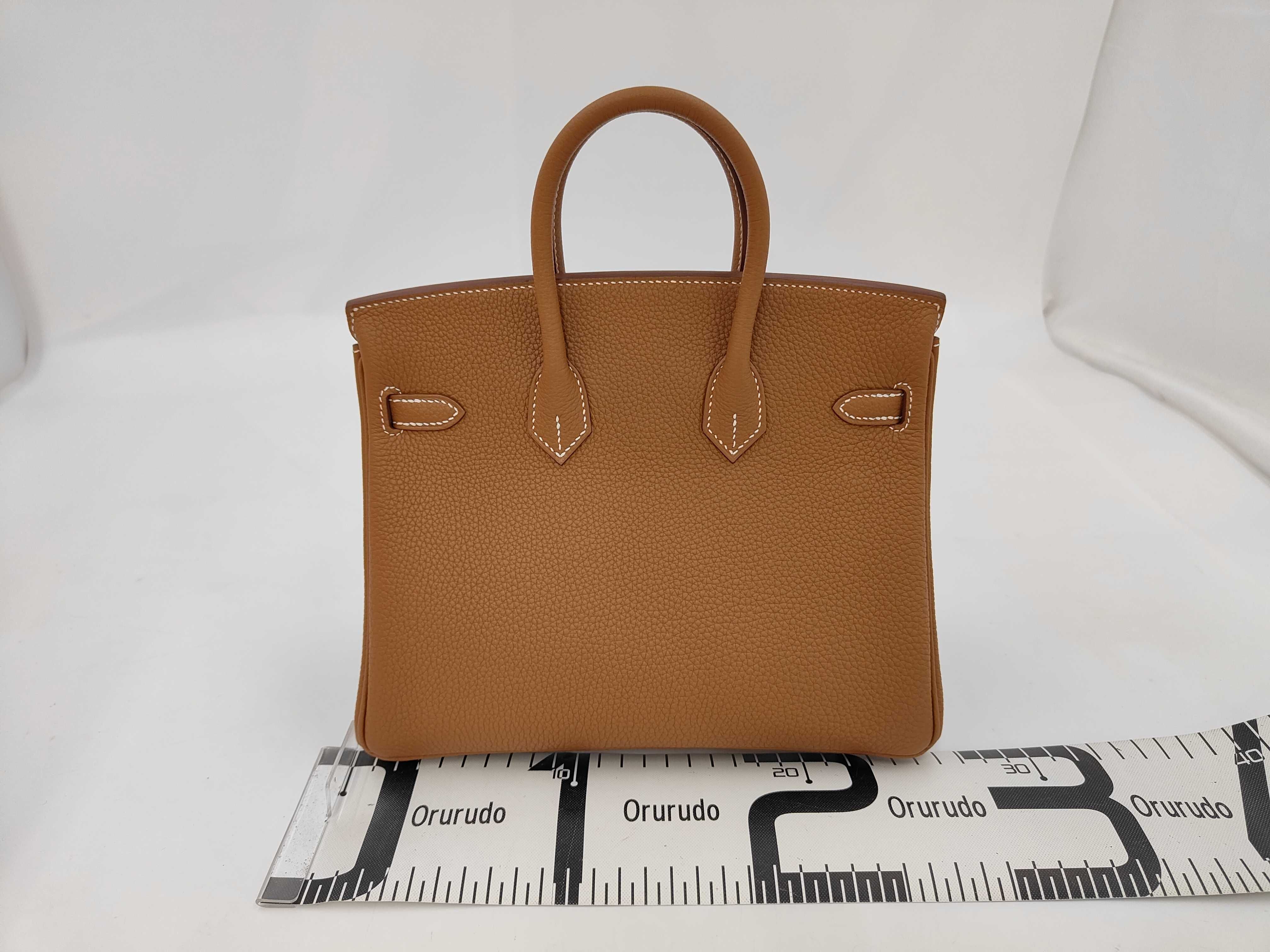 Birkin 25 Togo Gold Silver Hardware G Engraved Handbag — view 2