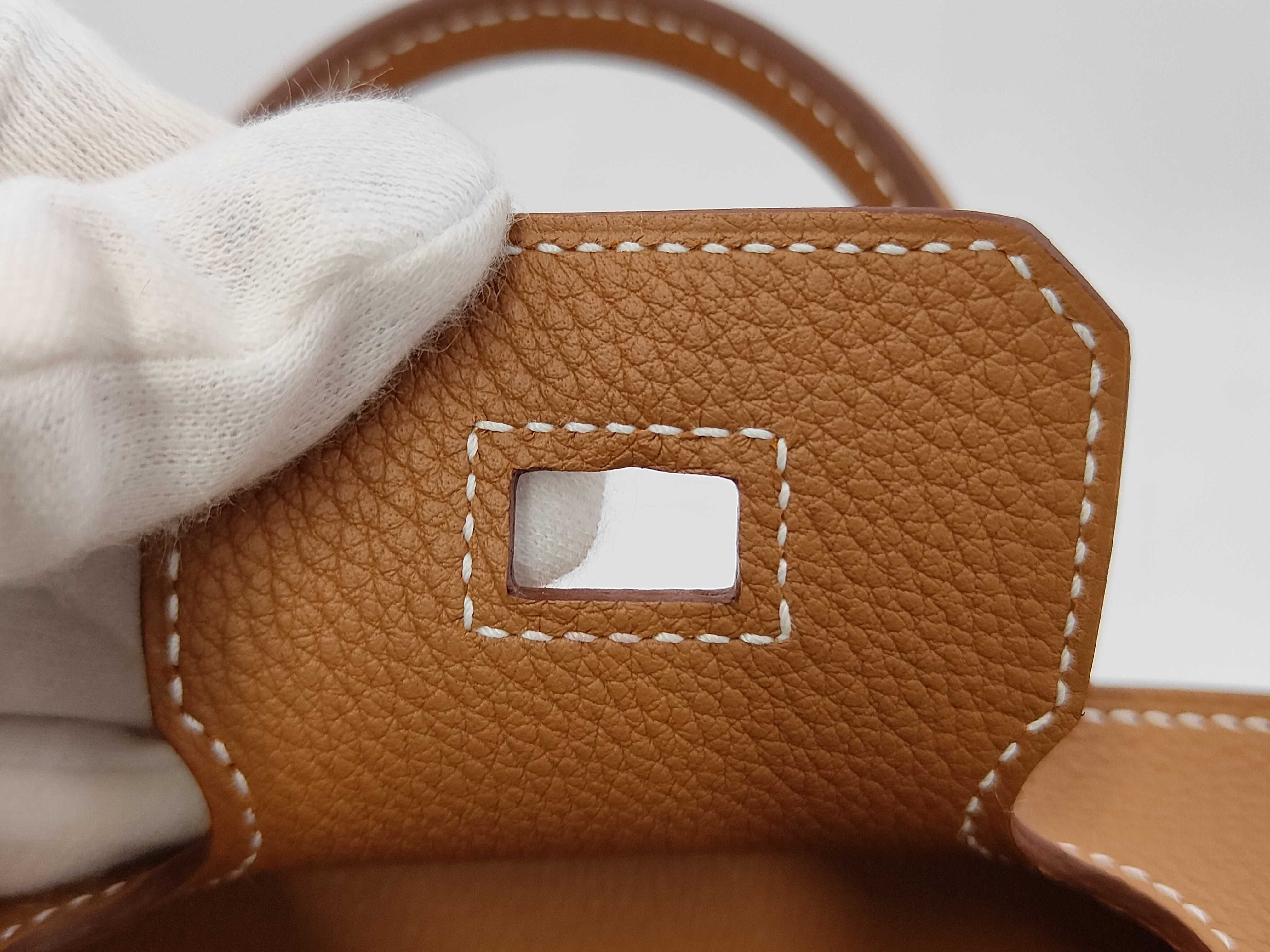 Birkin 25 Togo Gold Silver Hardware G Engraved Handbag — view 12