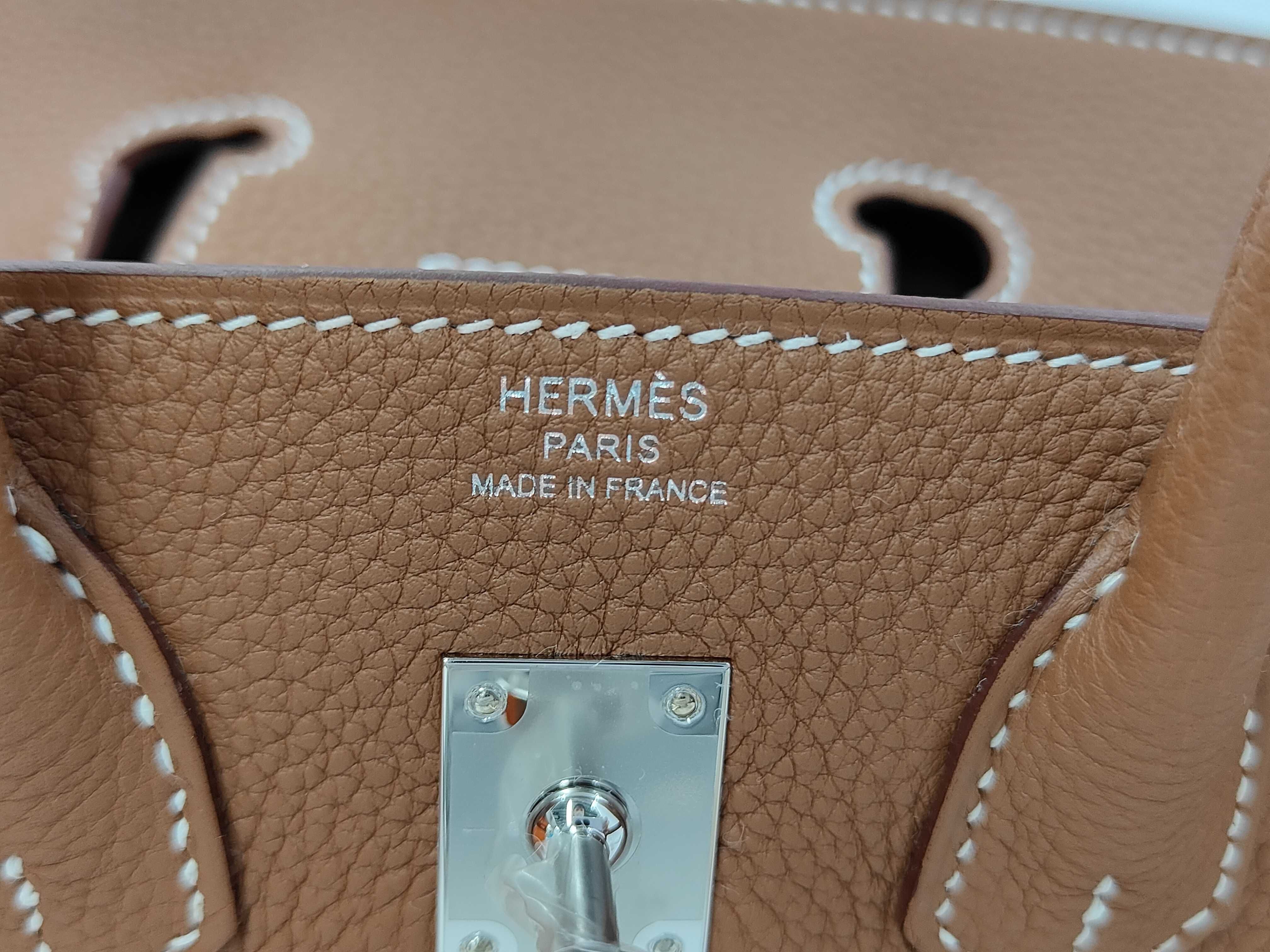 Birkin 25 Togo Gold Silver Hardware G Engraved Handbag — view 13