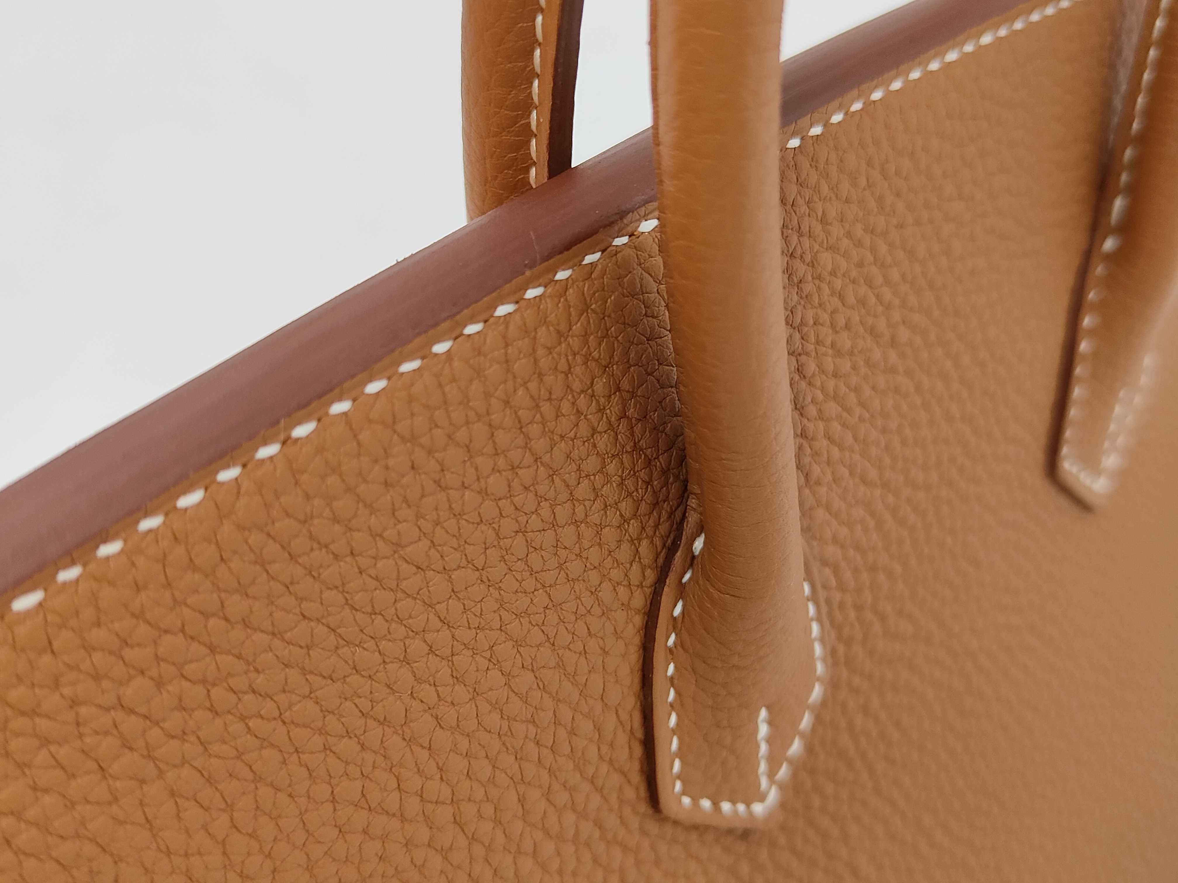 Birkin 25 Togo Gold Silver Hardware G Engraved Handbag — view 3