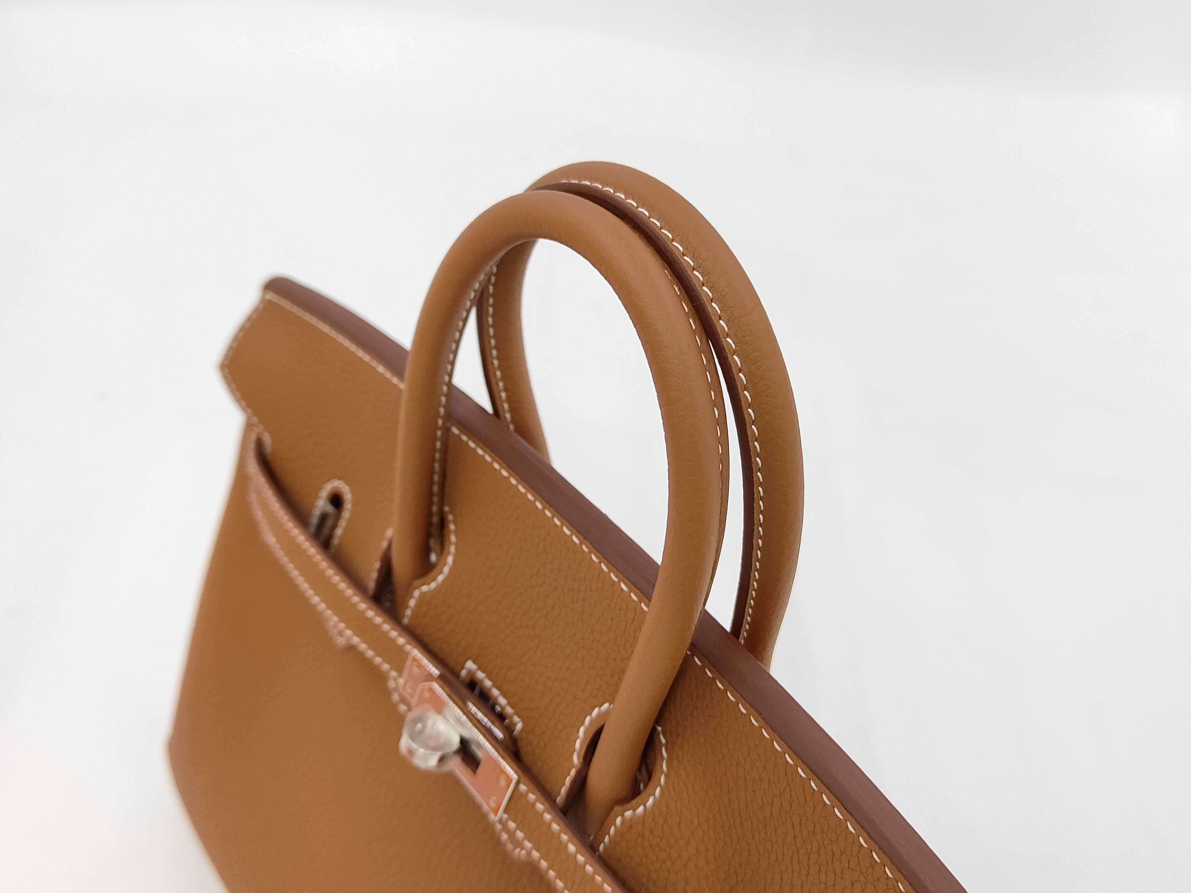 Birkin 25 Togo Gold Silver Hardware G Engraved Handbag — view 4