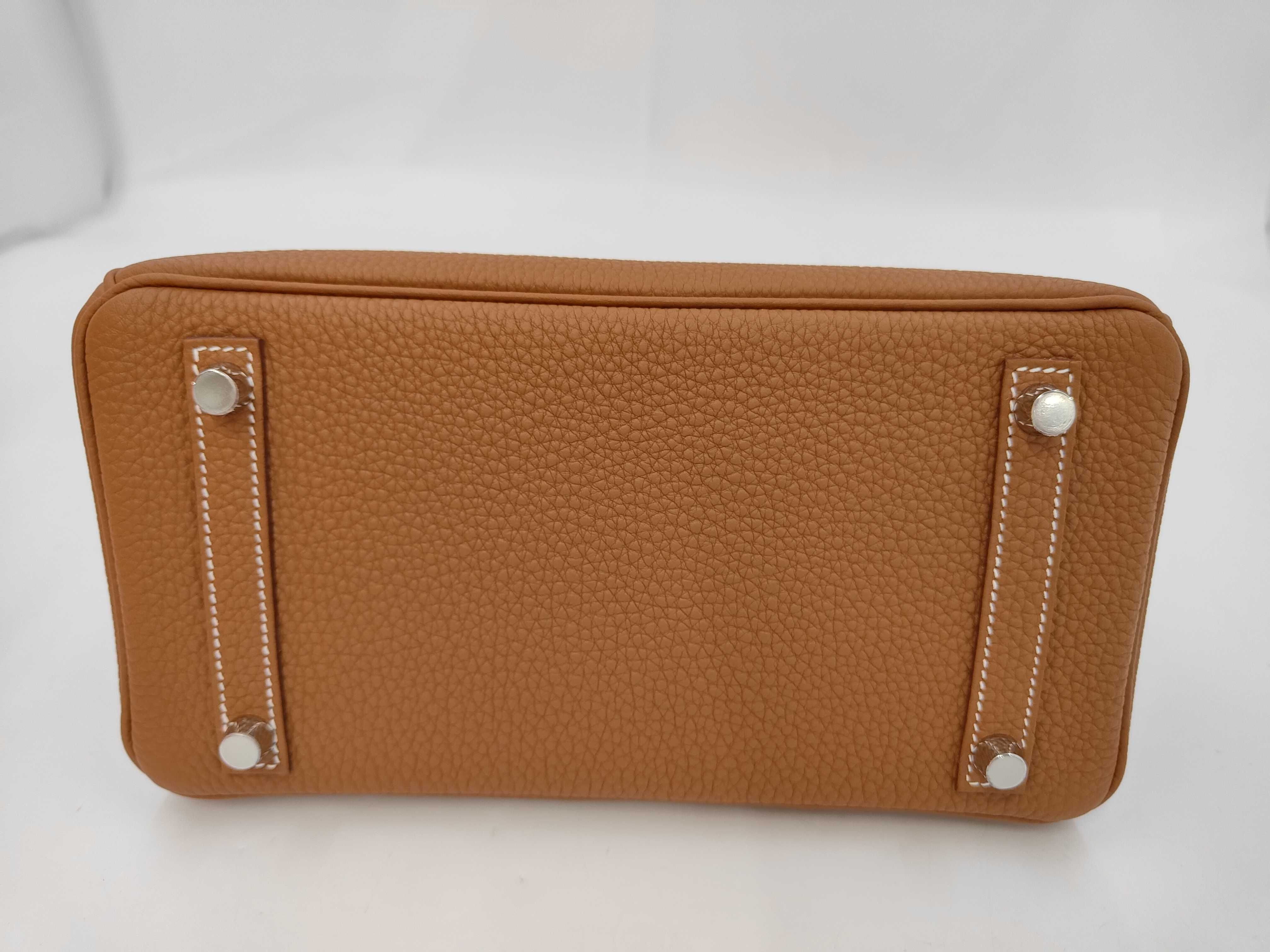 Birkin 25 Togo Gold Silver Hardware G Engraved Handbag — view 6