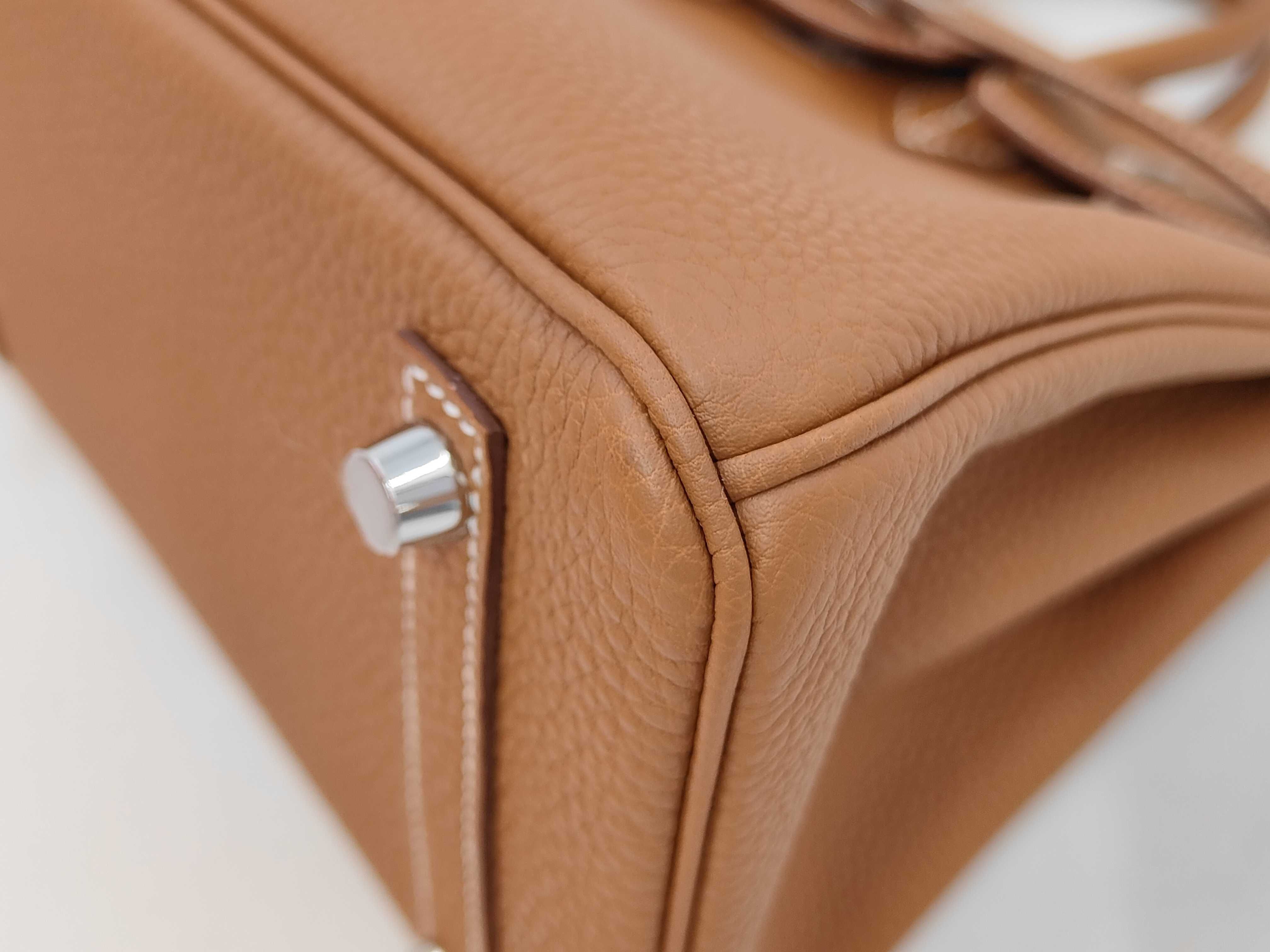 Birkin 25 Togo Gold Silver Hardware G Engraved Handbag — view 7