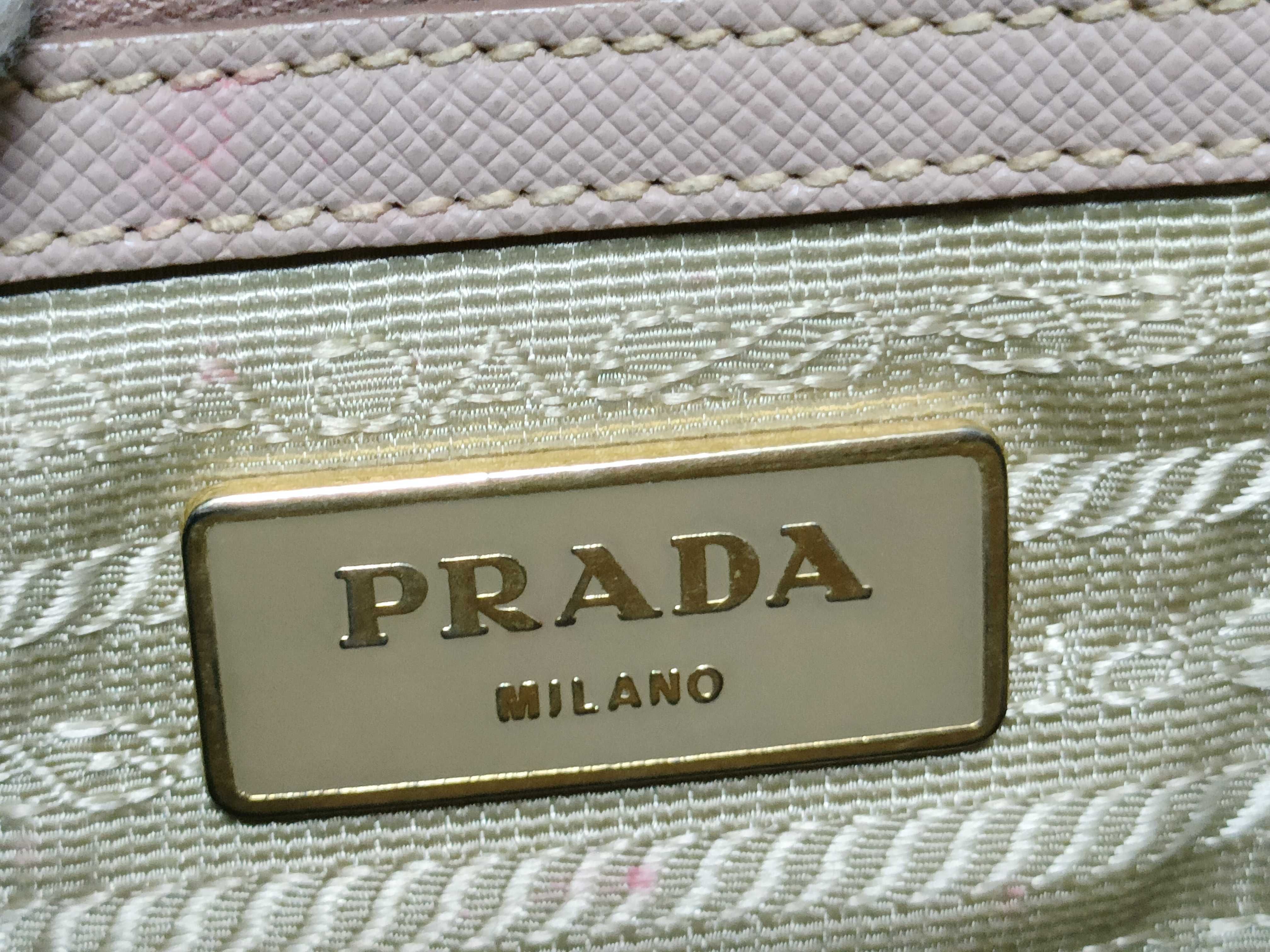 SG- Saffiano Lux Galeria Leather 2-Way Handbag Beige 1BA863 Handbag — view 12