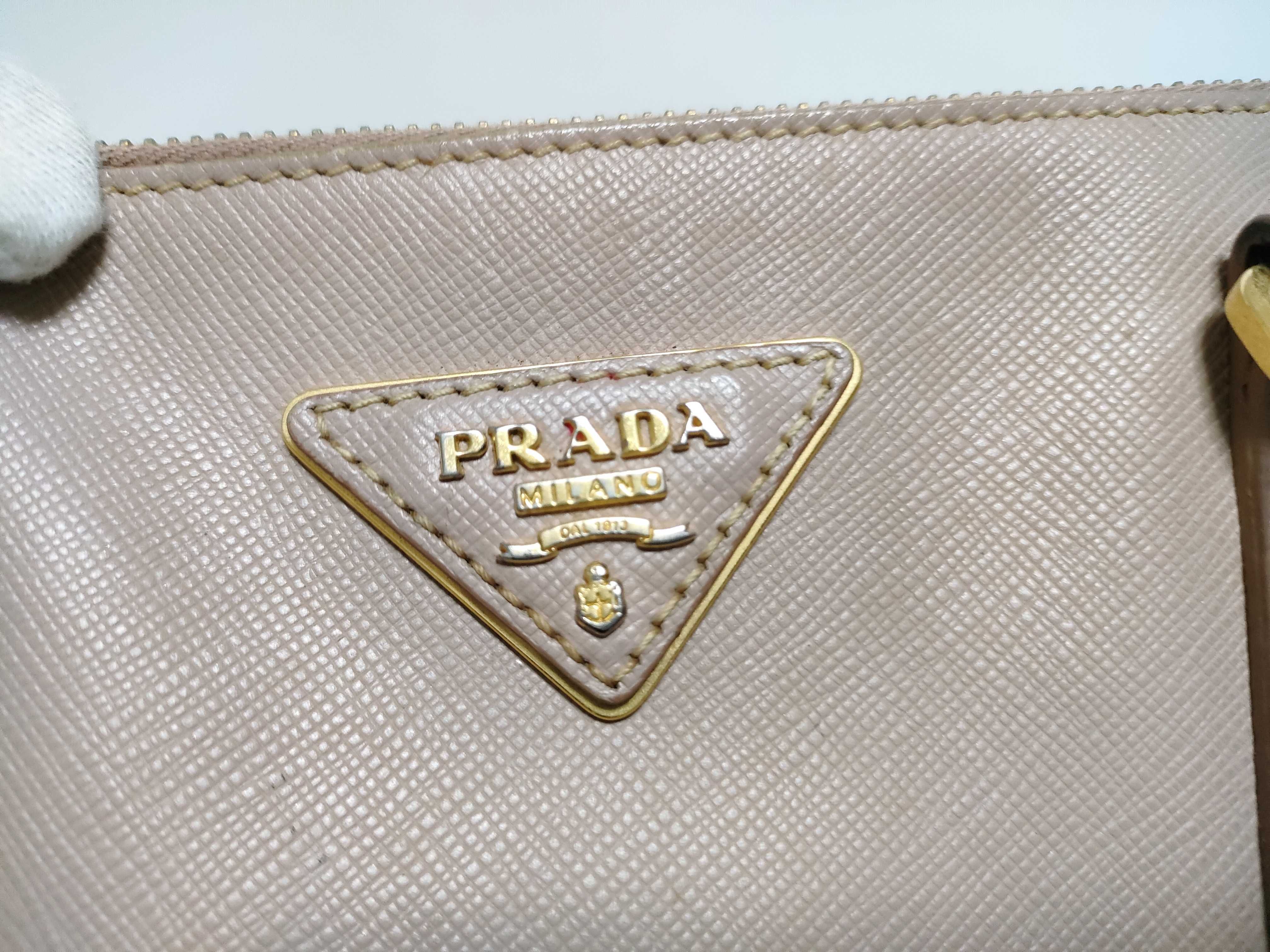 SG- Saffiano Lux Galeria Leather 2-Way Handbag Beige 1BA863 Handbag — view 13