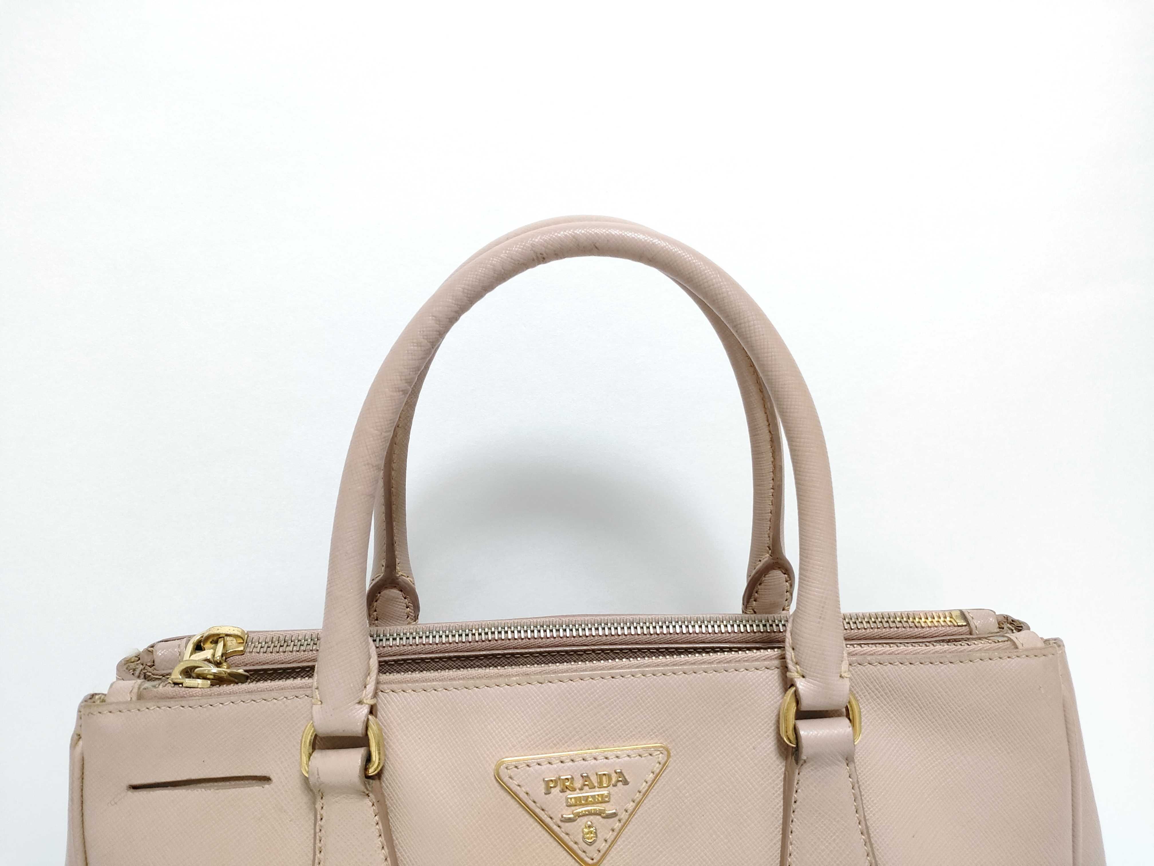 SG- Saffiano Lux Galeria Leather 2-Way Handbag Beige 1BA863 Handbag — view 3