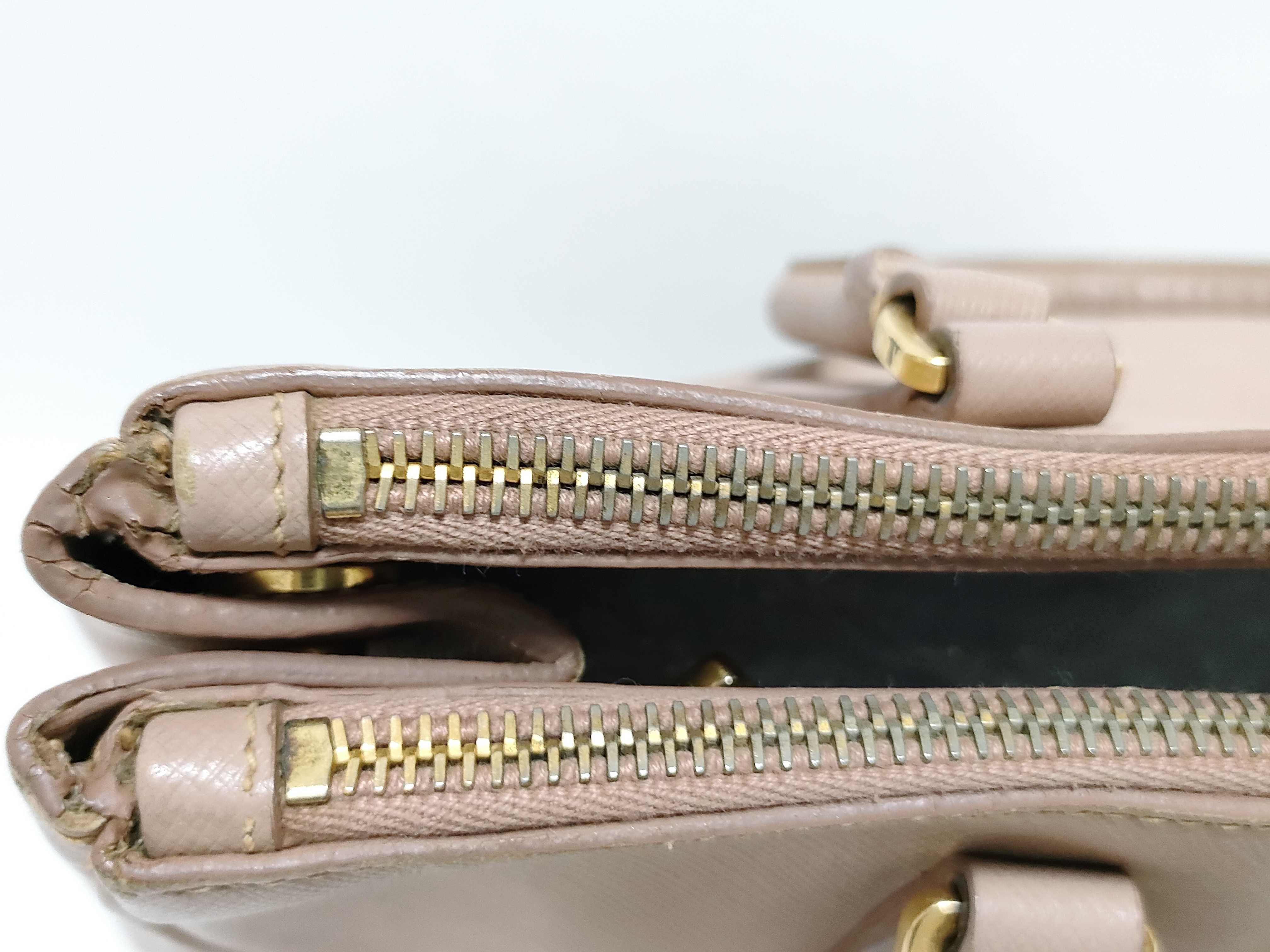 SG- Saffiano Lux Galeria Leather 2-Way Handbag Beige 1BA863 Handbag — view 6