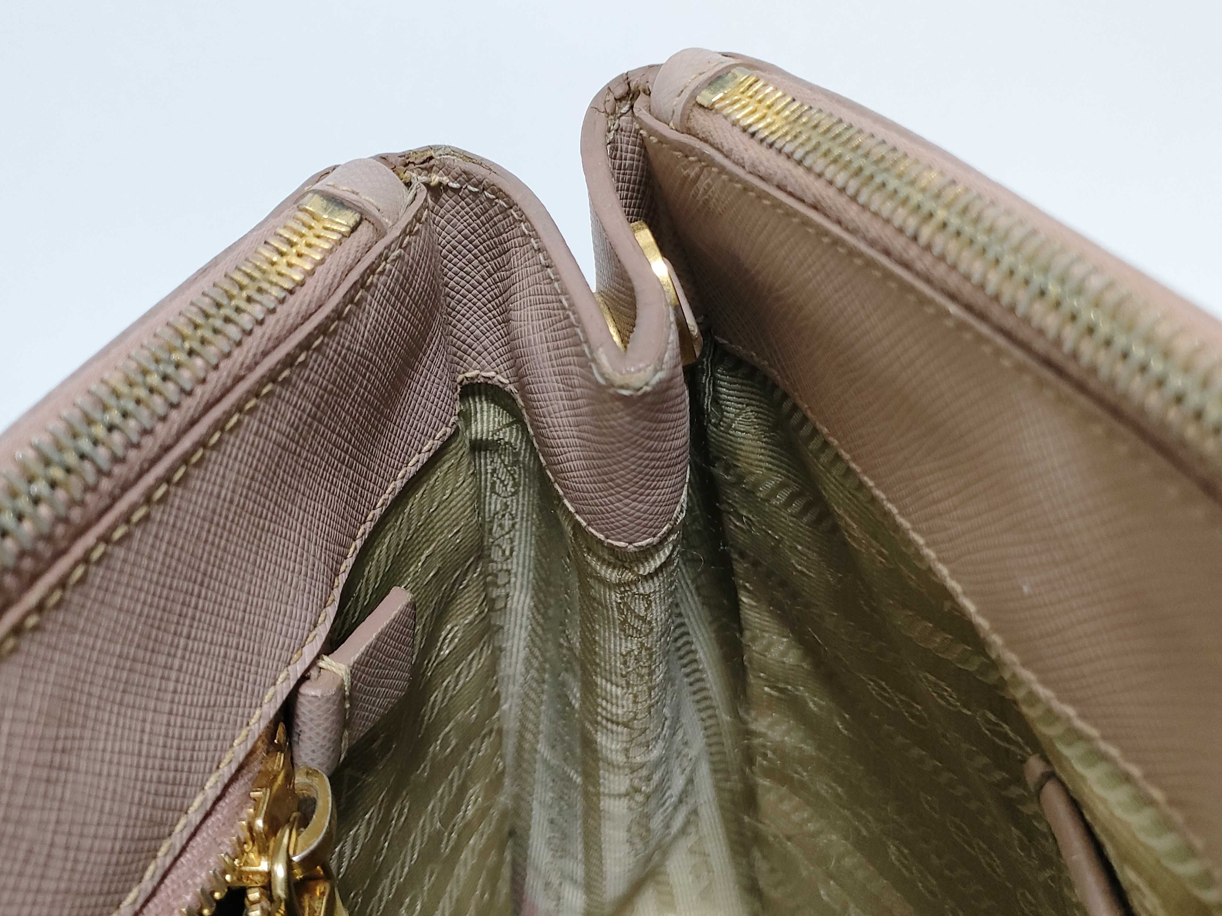 SG- Saffiano Lux Galeria Leather 2-Way Handbag Beige 1BA863 Handbag — view 9