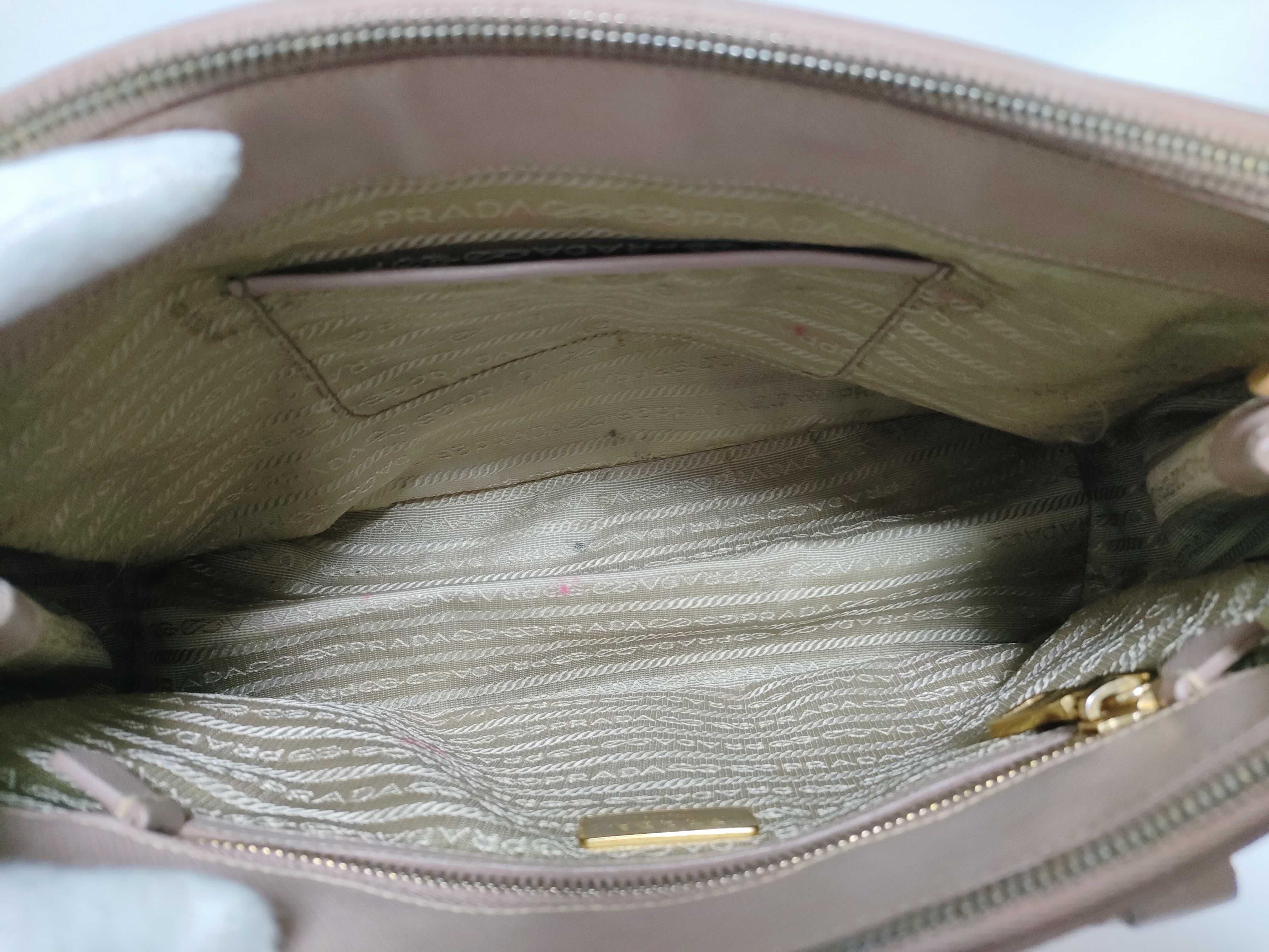 SG- Saffiano Lux Galeria Leather 2-Way Handbag Beige 1BA863 Handbag — view 10