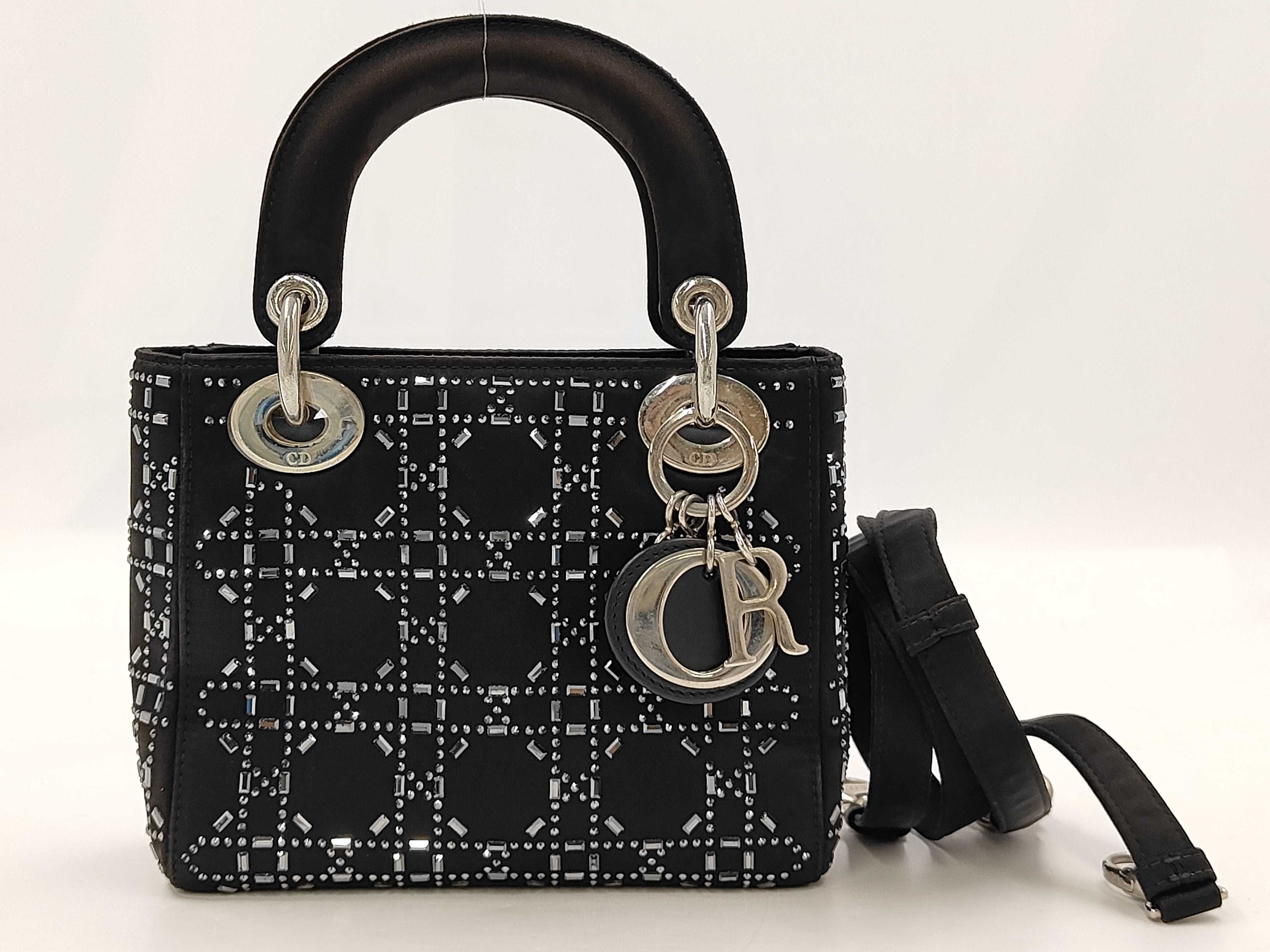 Lady Dior Satin Handbag