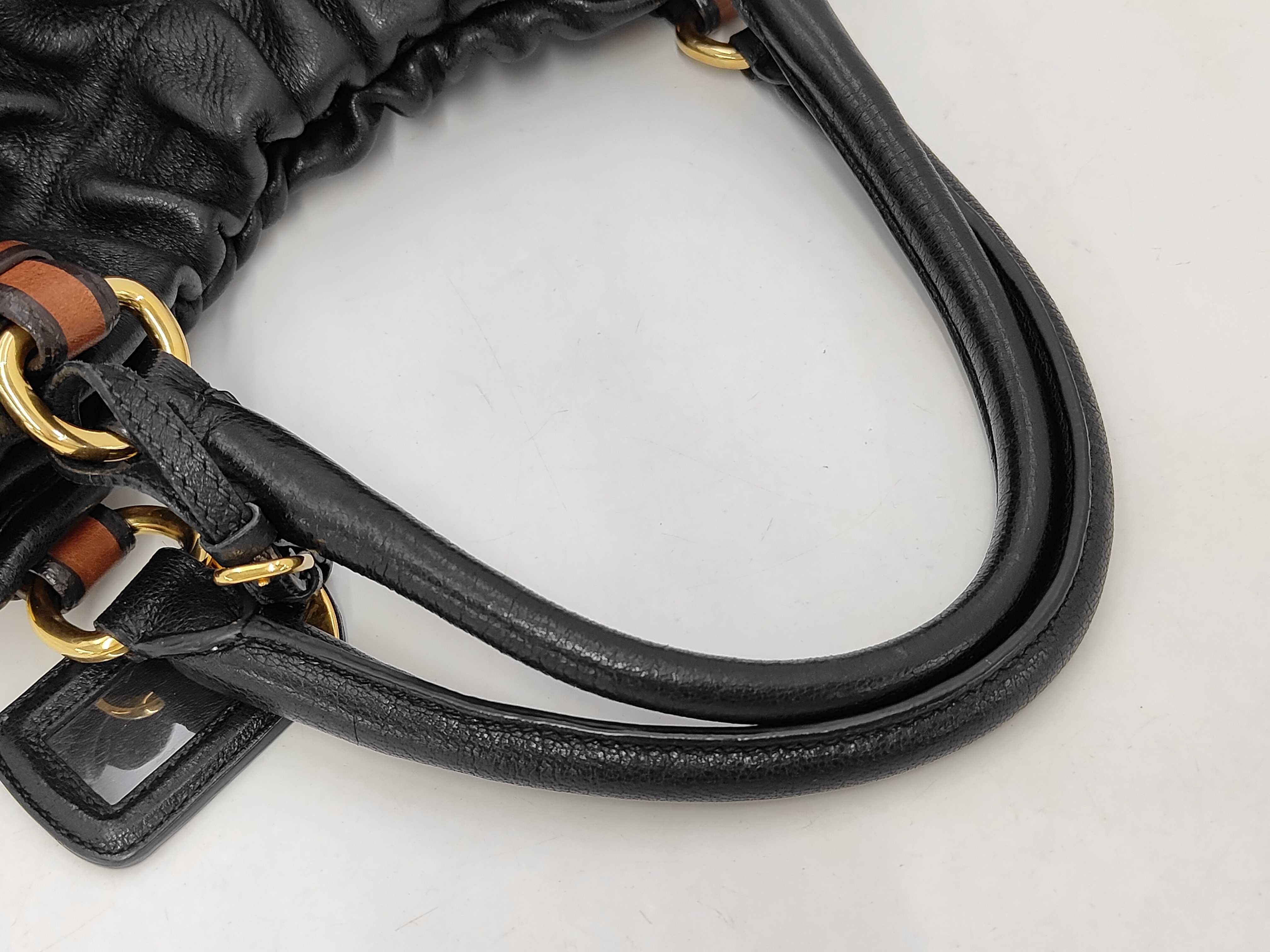 Soft Calf Leather Shirring Shoulder Bag — view 5