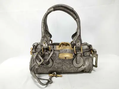 Mini Paddington Handbag, Silver