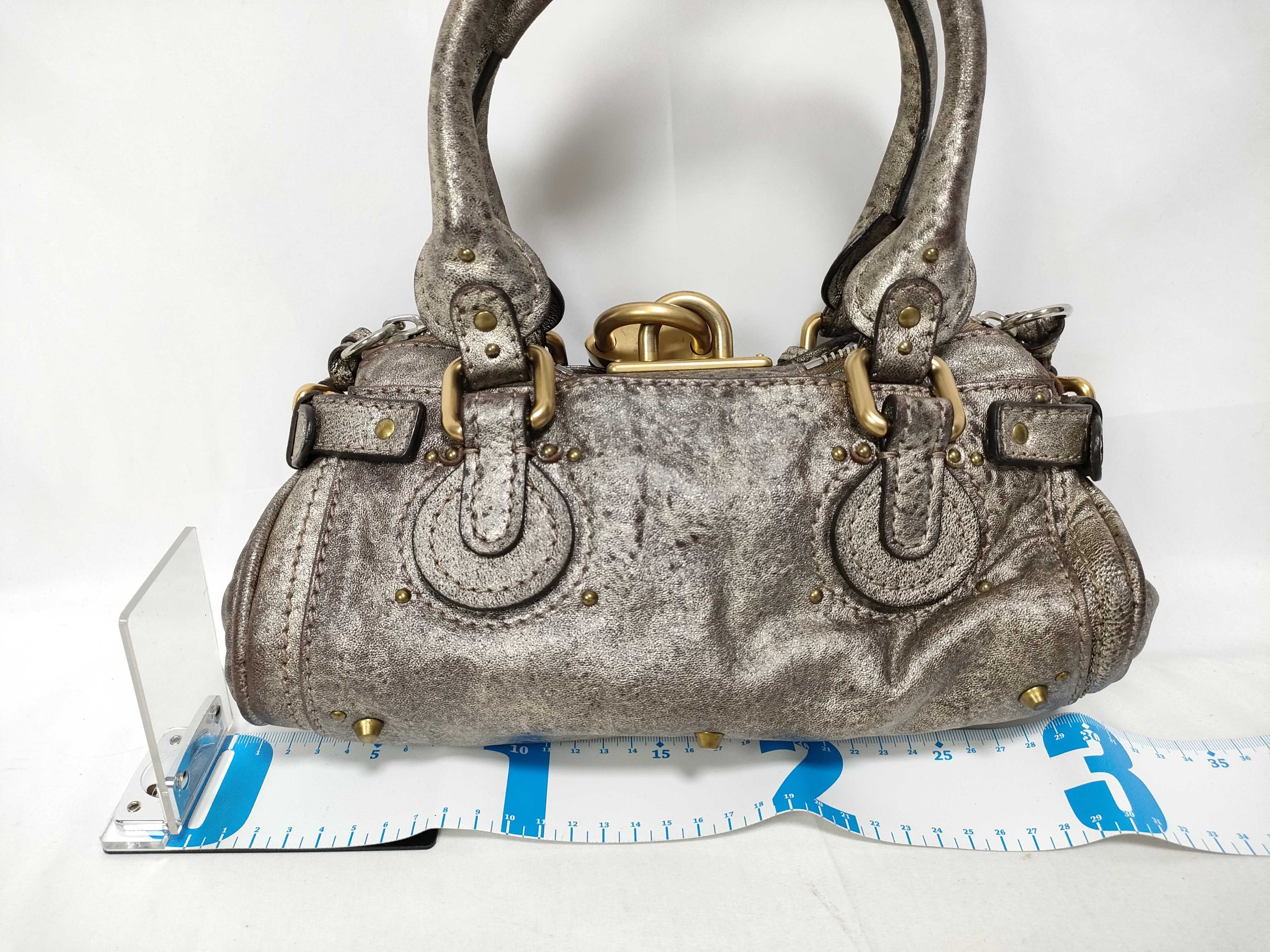 Mini Paddington Handbag, Silver — view 2