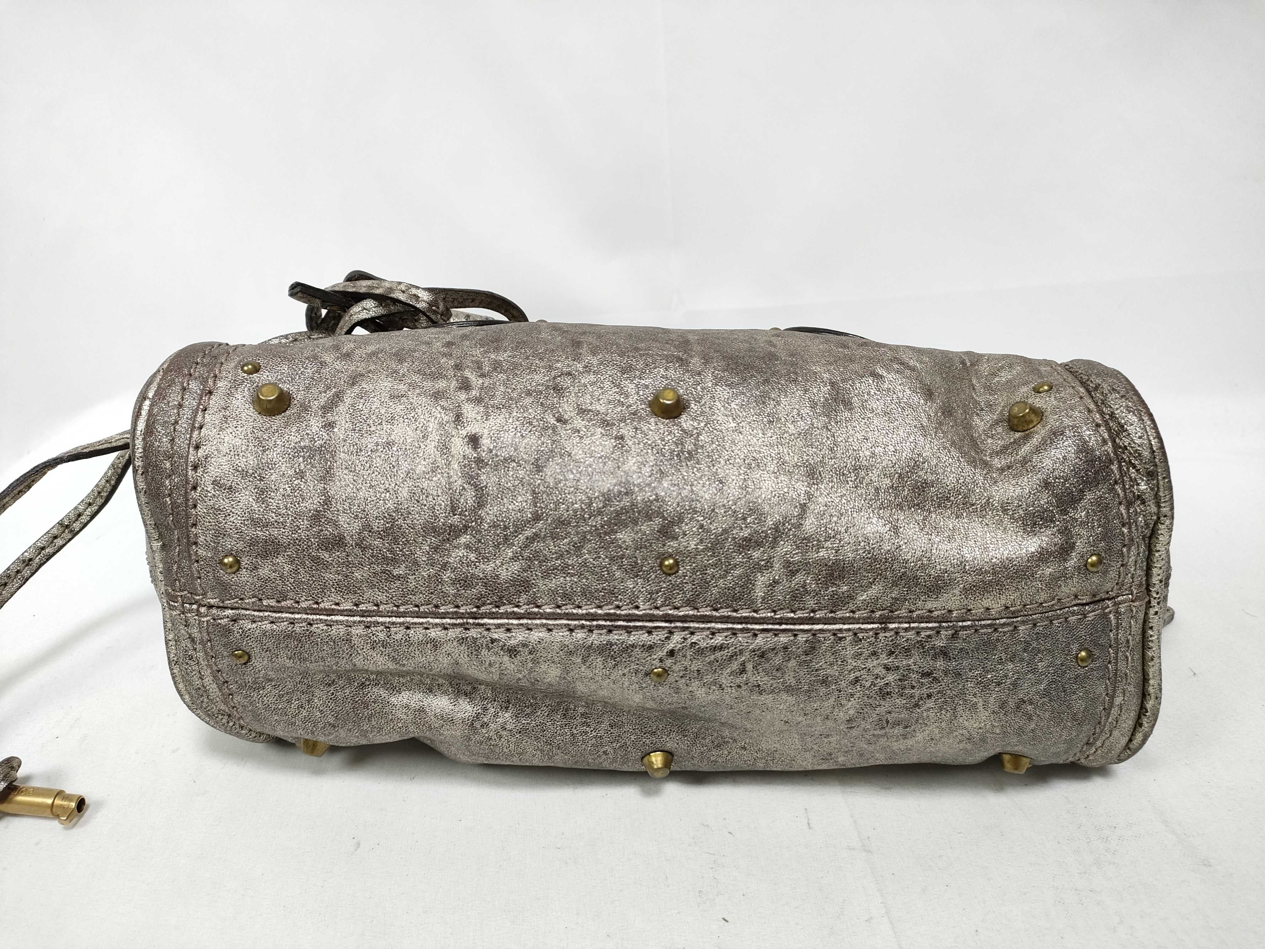 Mini Paddington Handbag, Silver — view 3