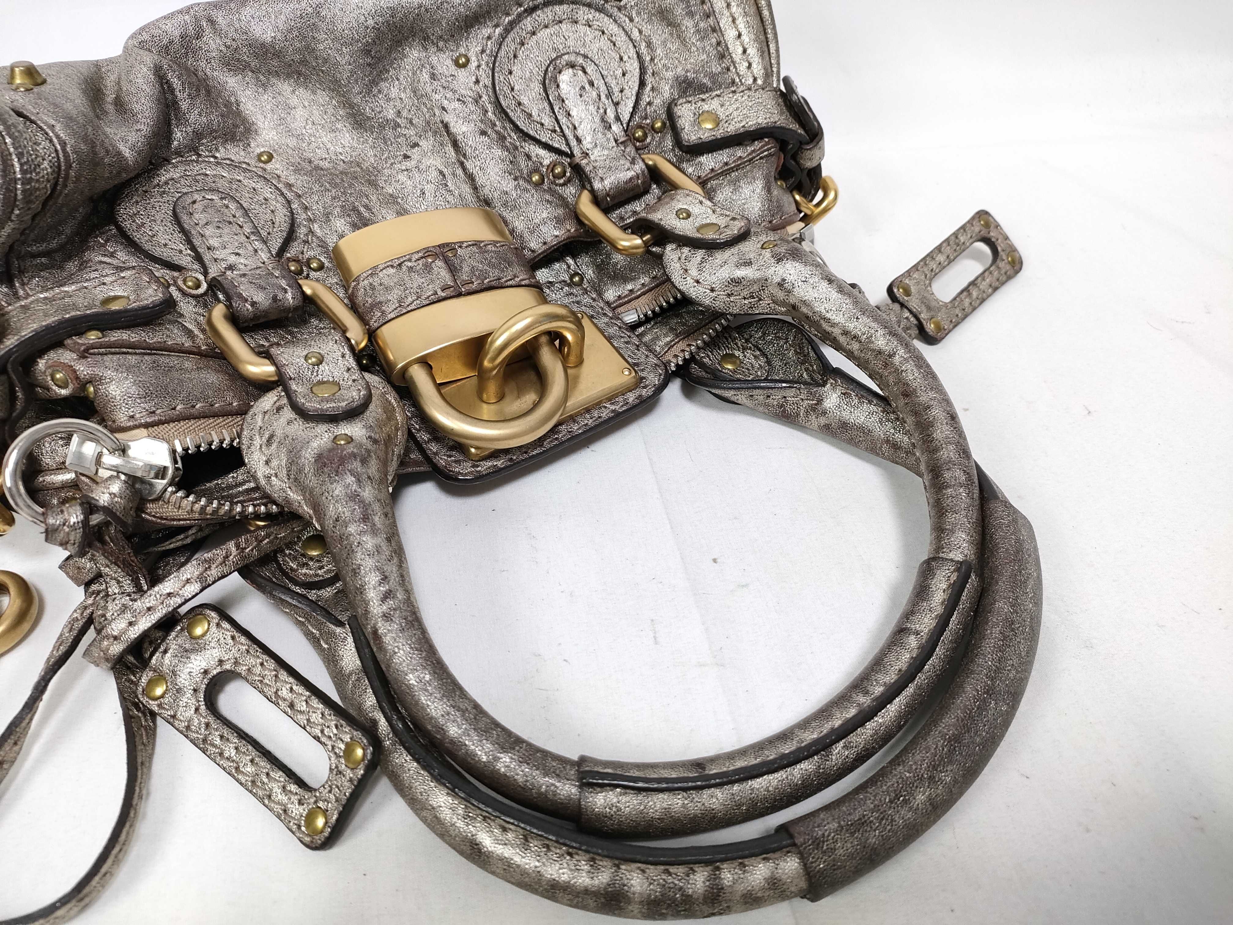 Mini Paddington Handbag, Silver — view 9