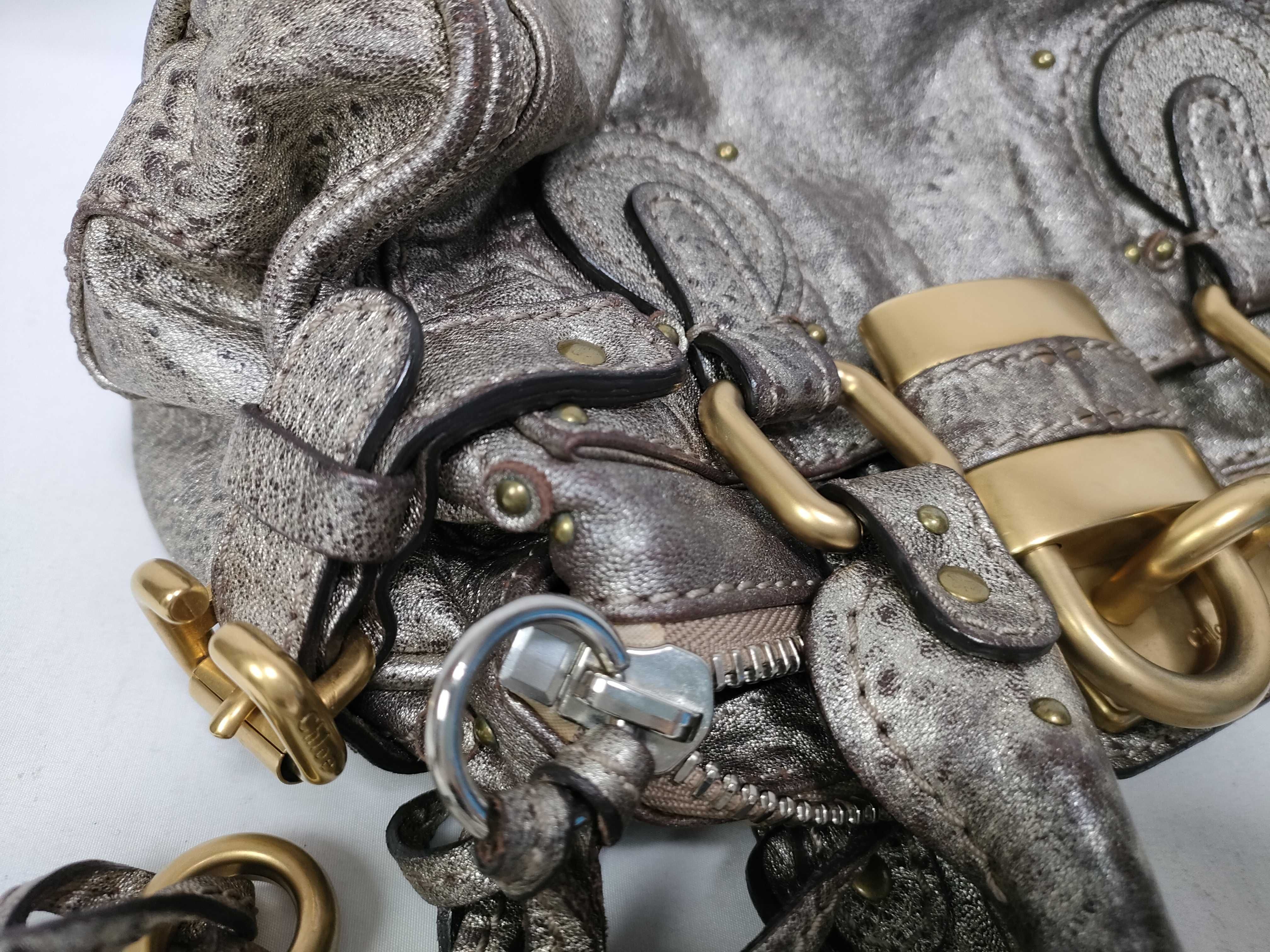 Mini Paddington Handbag, Silver — view 10