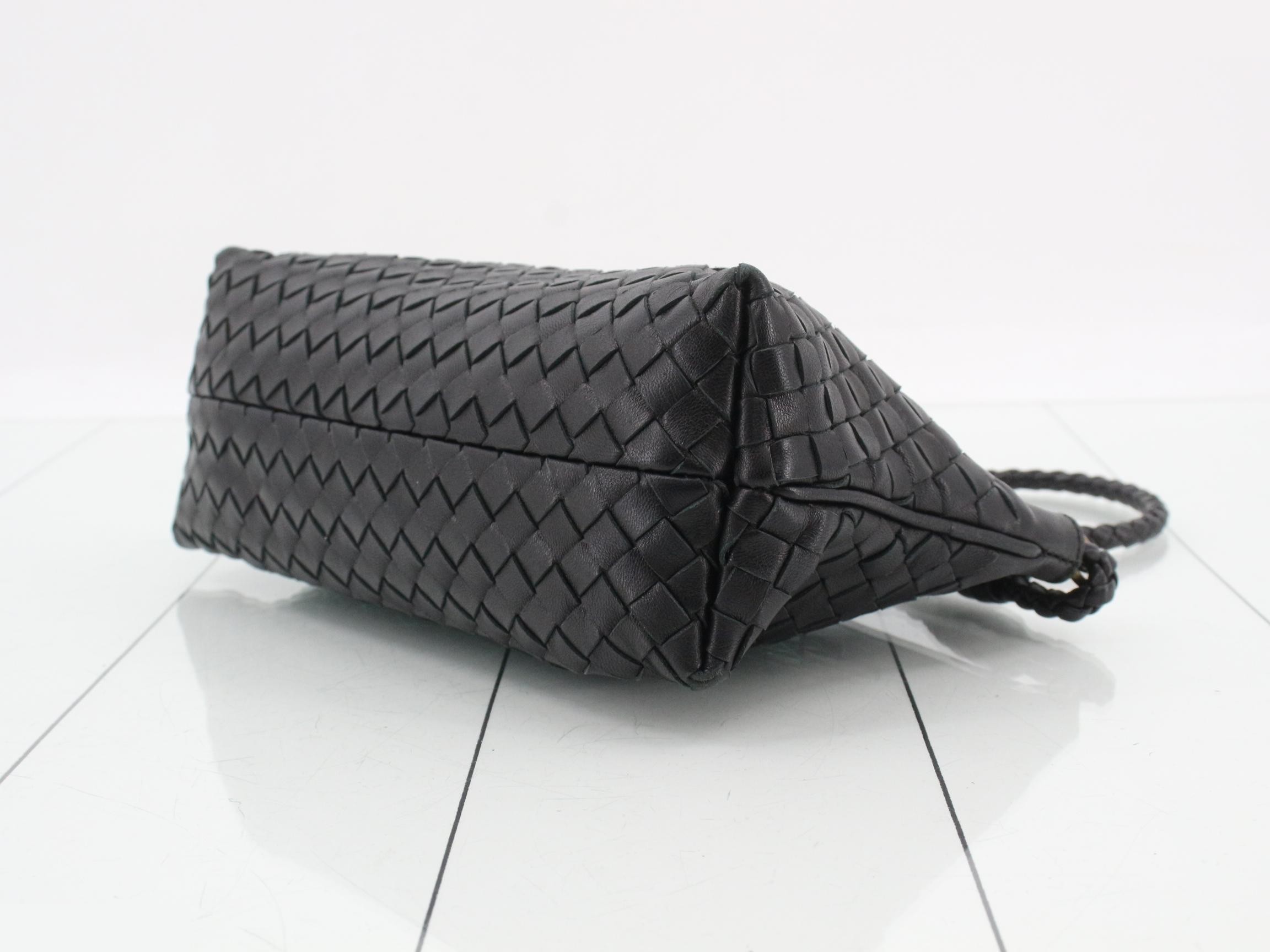 Intrecciato Accessory Pouch, Black — view 6