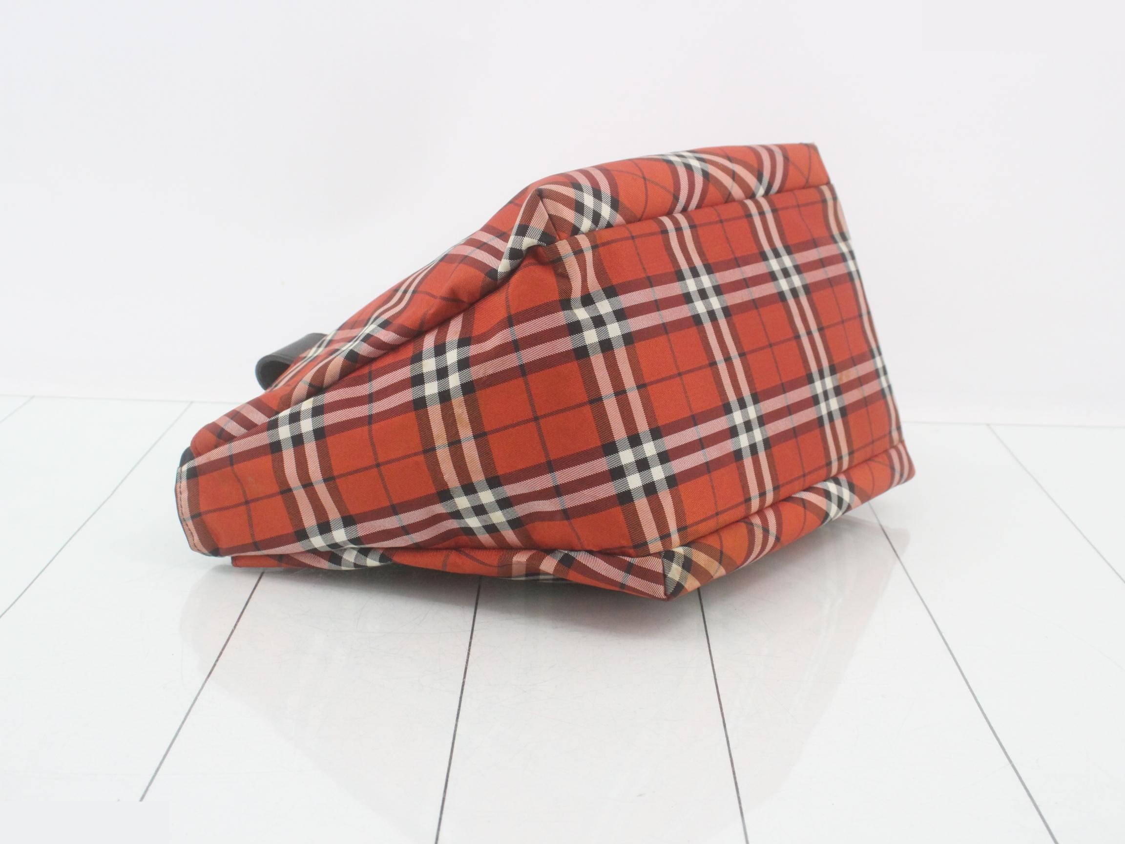 Nova Check Tote Bag, Red — view 5