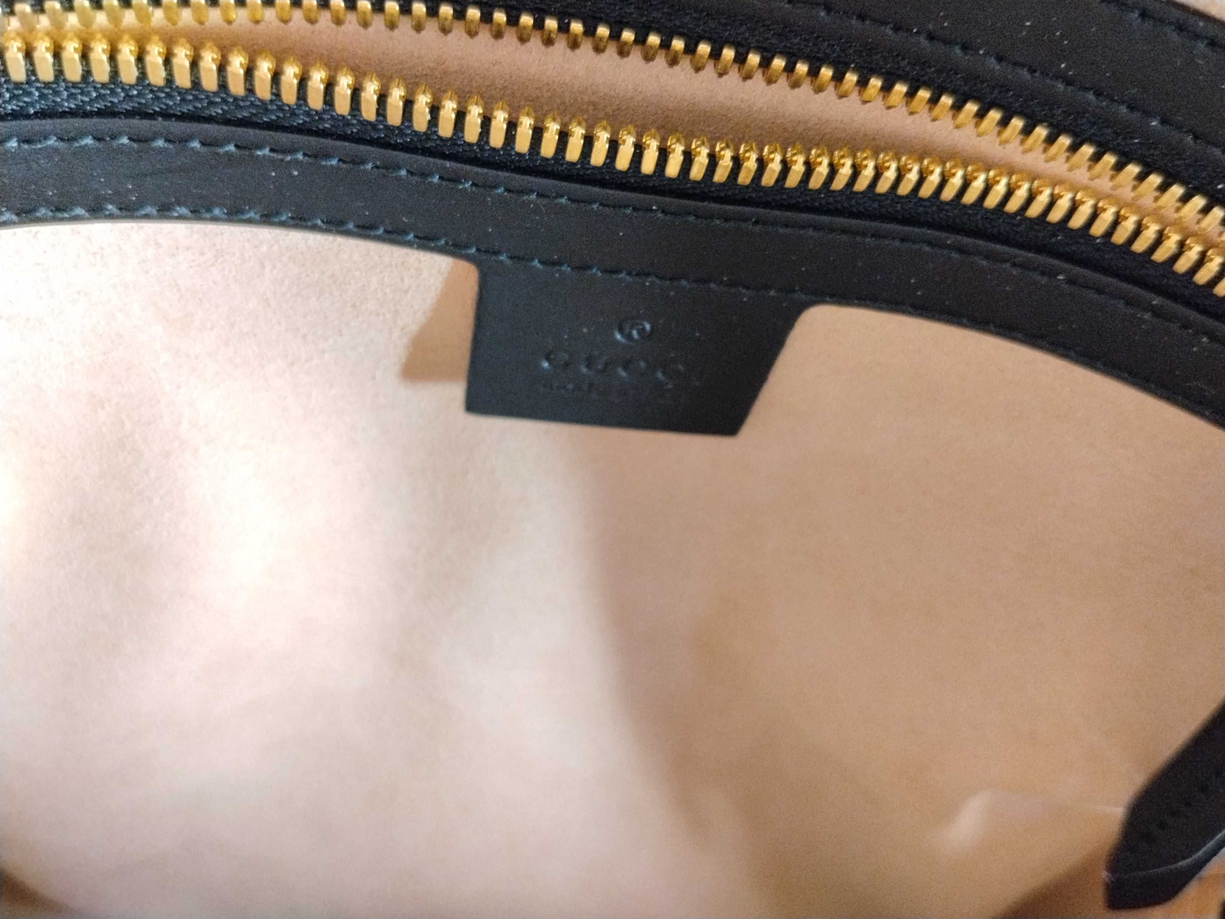 GG Supreme Bee PVC x Leather Backpack/Rucksack Beige x Black 427042 Backpack — view 12