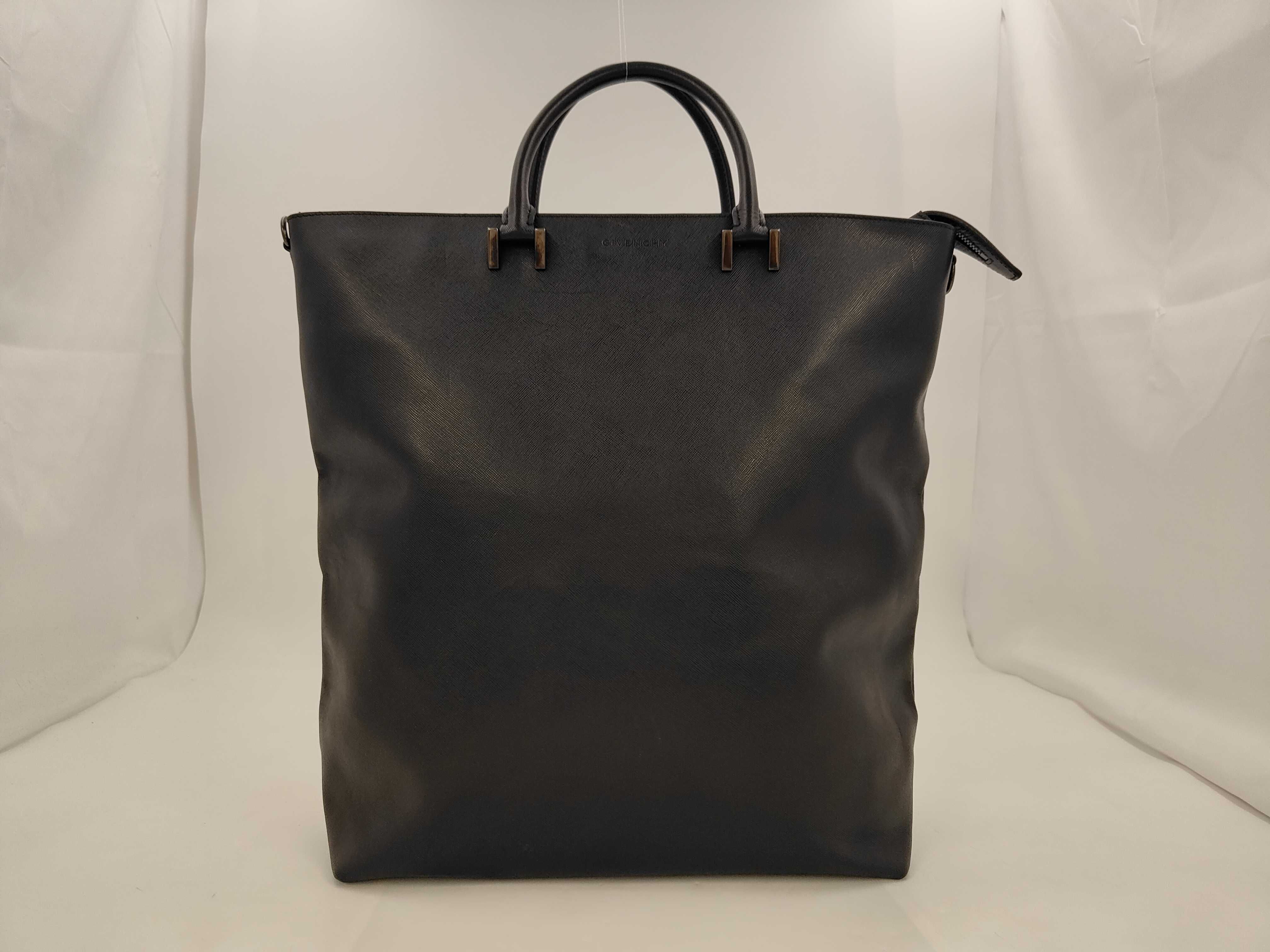 Black Leather Tote Bag