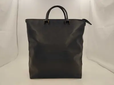 Black Leather Tote Bag