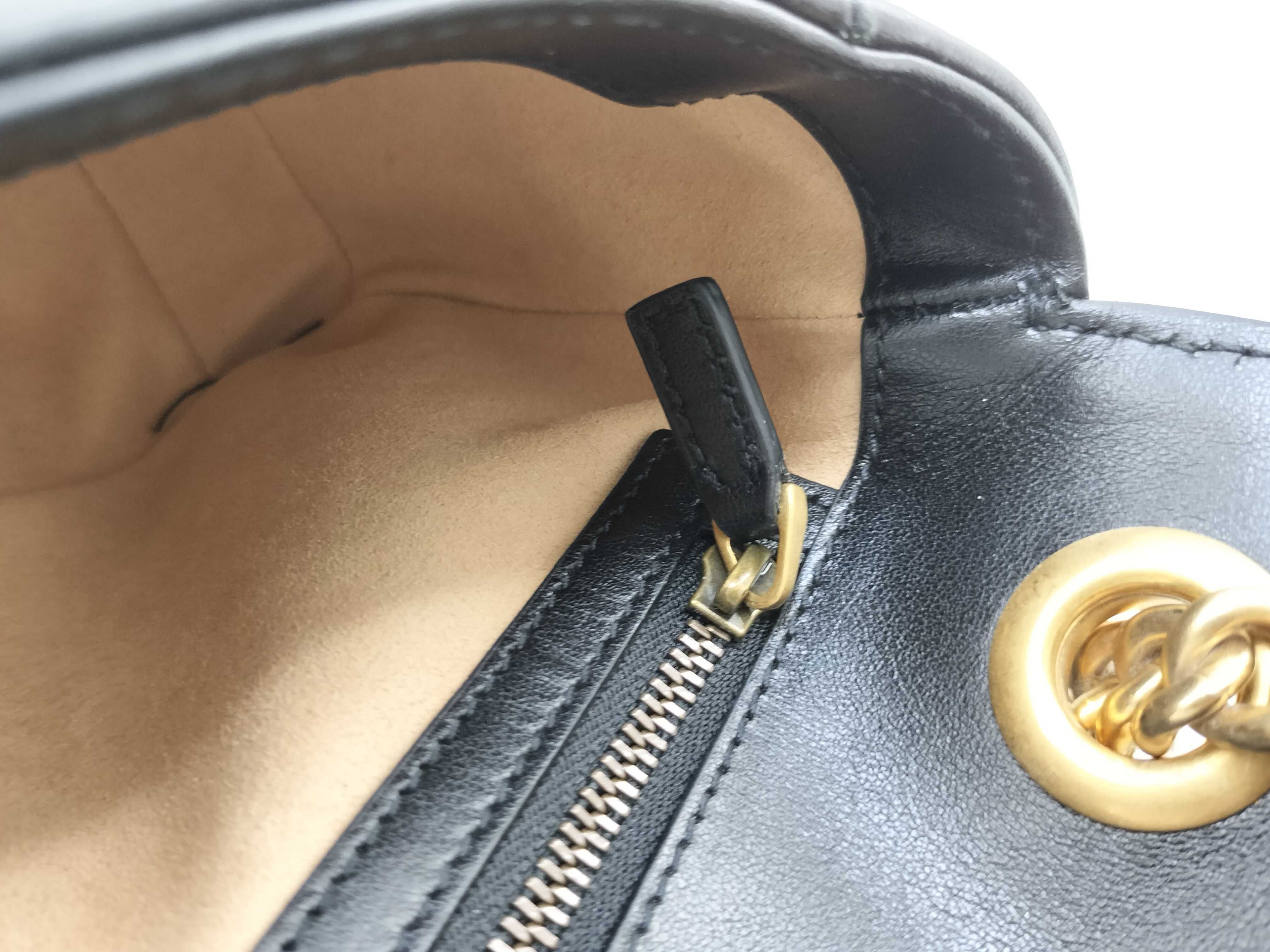 GG Marmont Leather Chain Shoulder Bag, Black, 443497 (Shoulder Bag) — view 15