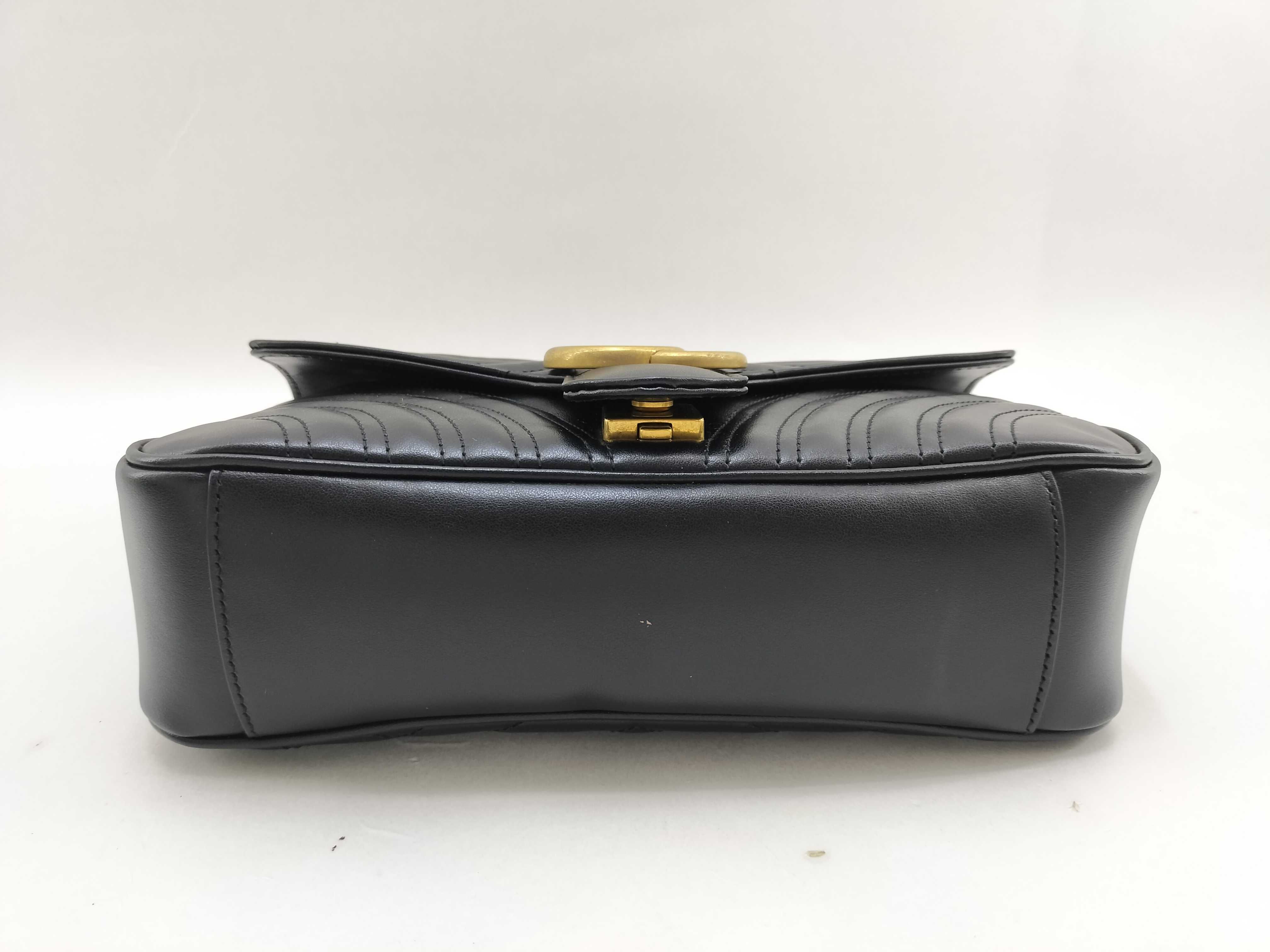 GG Marmont Leather Chain Shoulder Bag, Black, 443497 (Shoulder Bag) — view 3