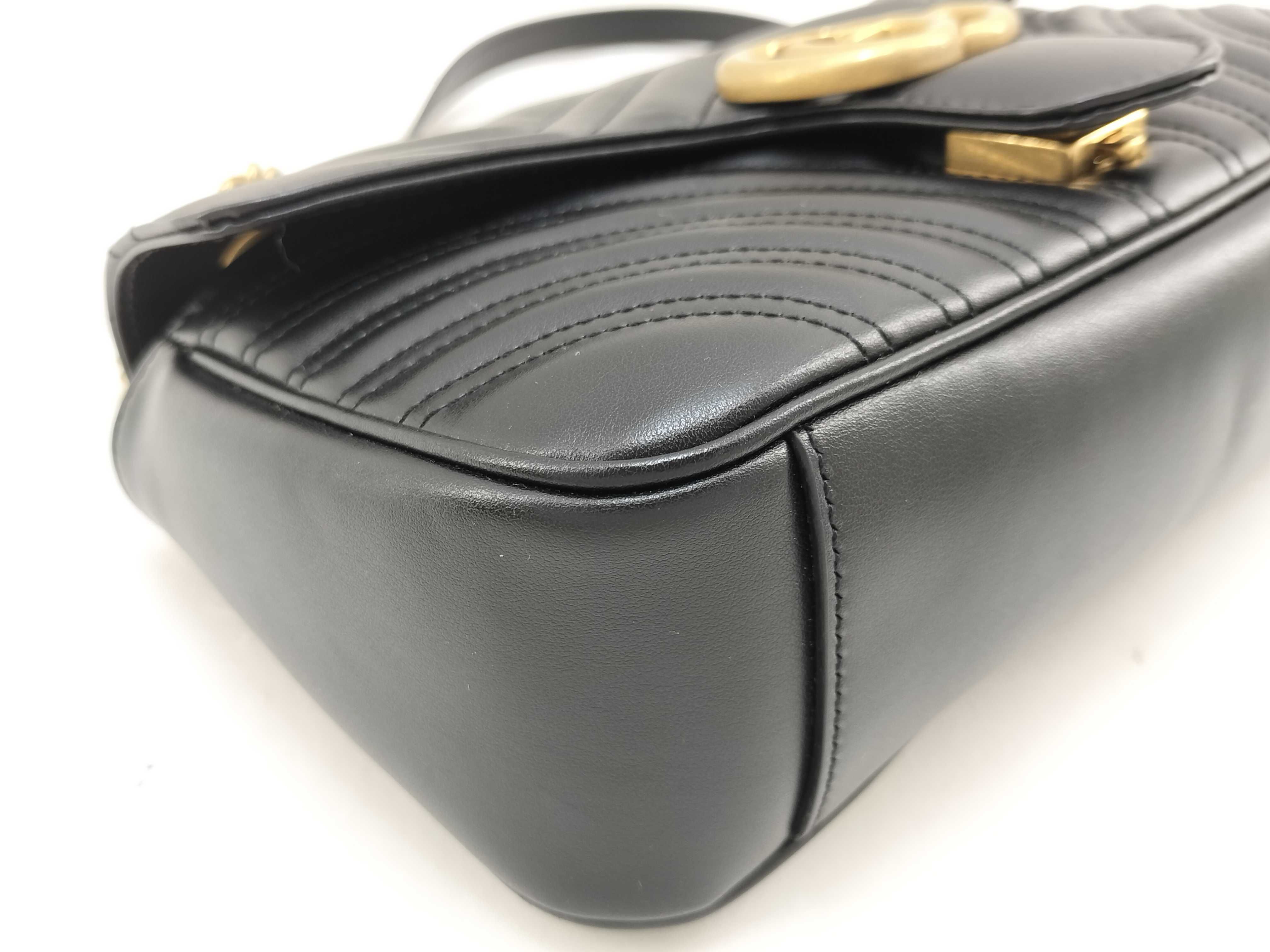 GG Marmont Leather Chain Shoulder Bag, Black, 443497 (Shoulder Bag) — view 4
