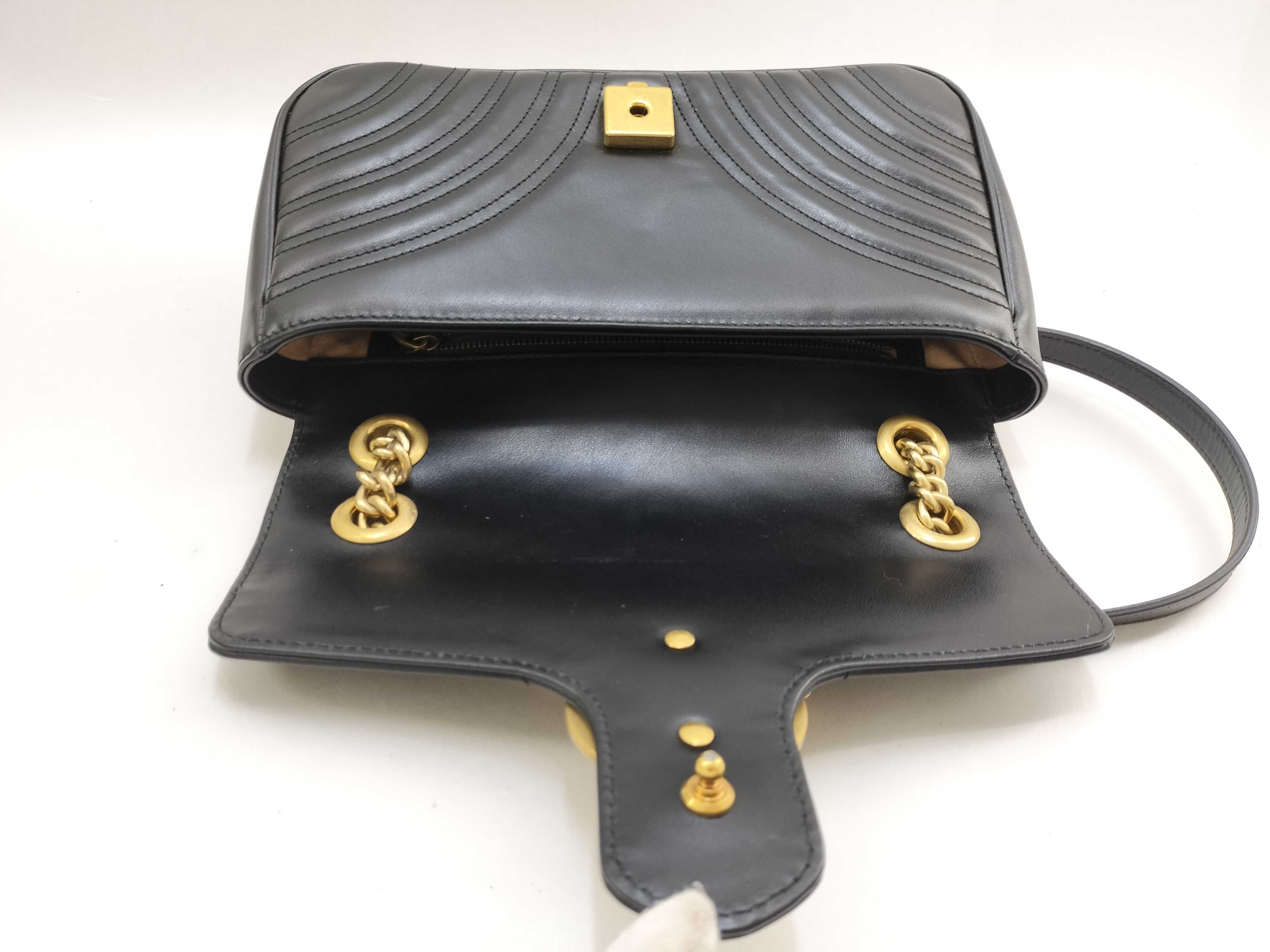GG Marmont Leather Chain Shoulder Bag, Black, 443497 (Shoulder Bag) — view 10