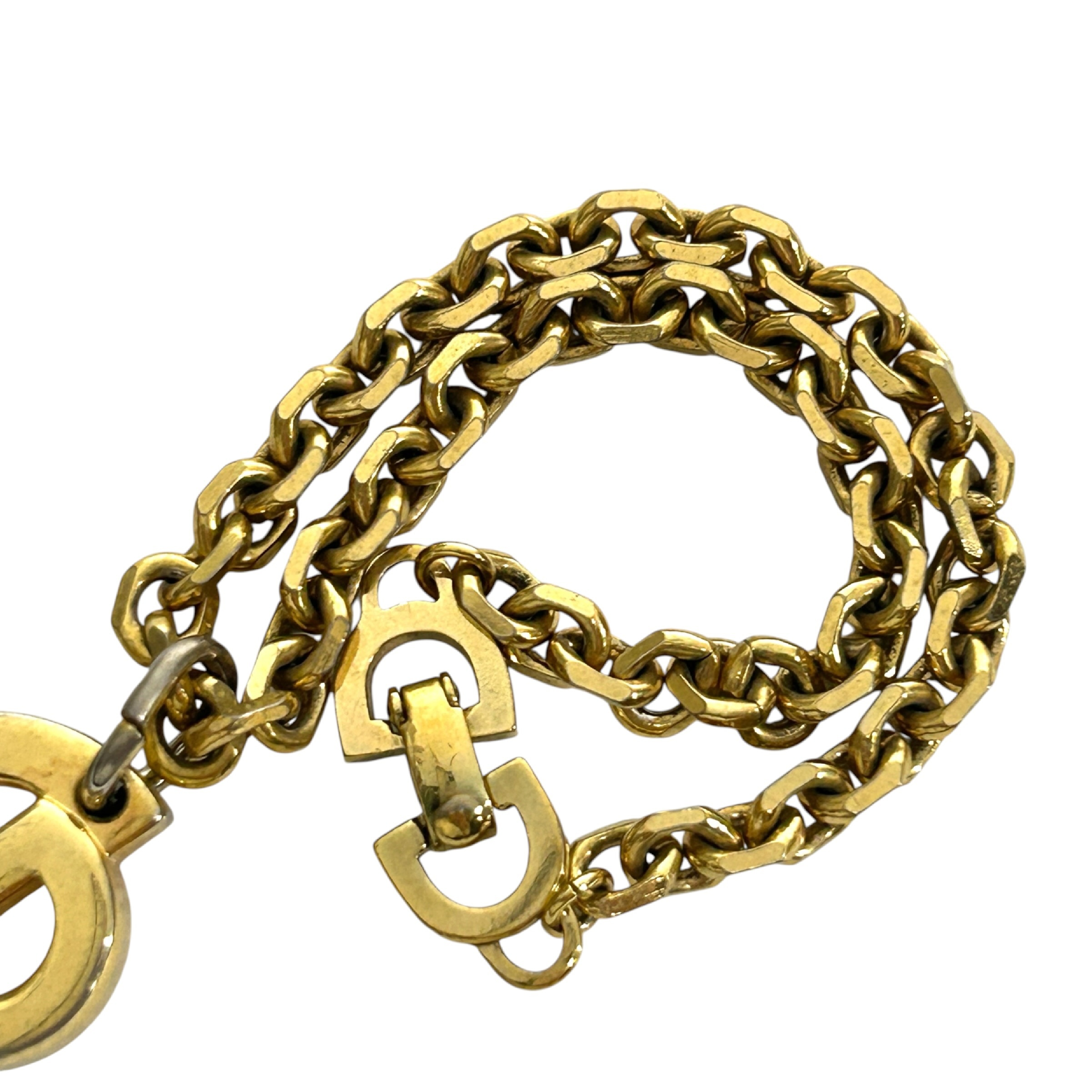 bracelet with CD logo, 19cm in length, gold-toned bangle. — view 5