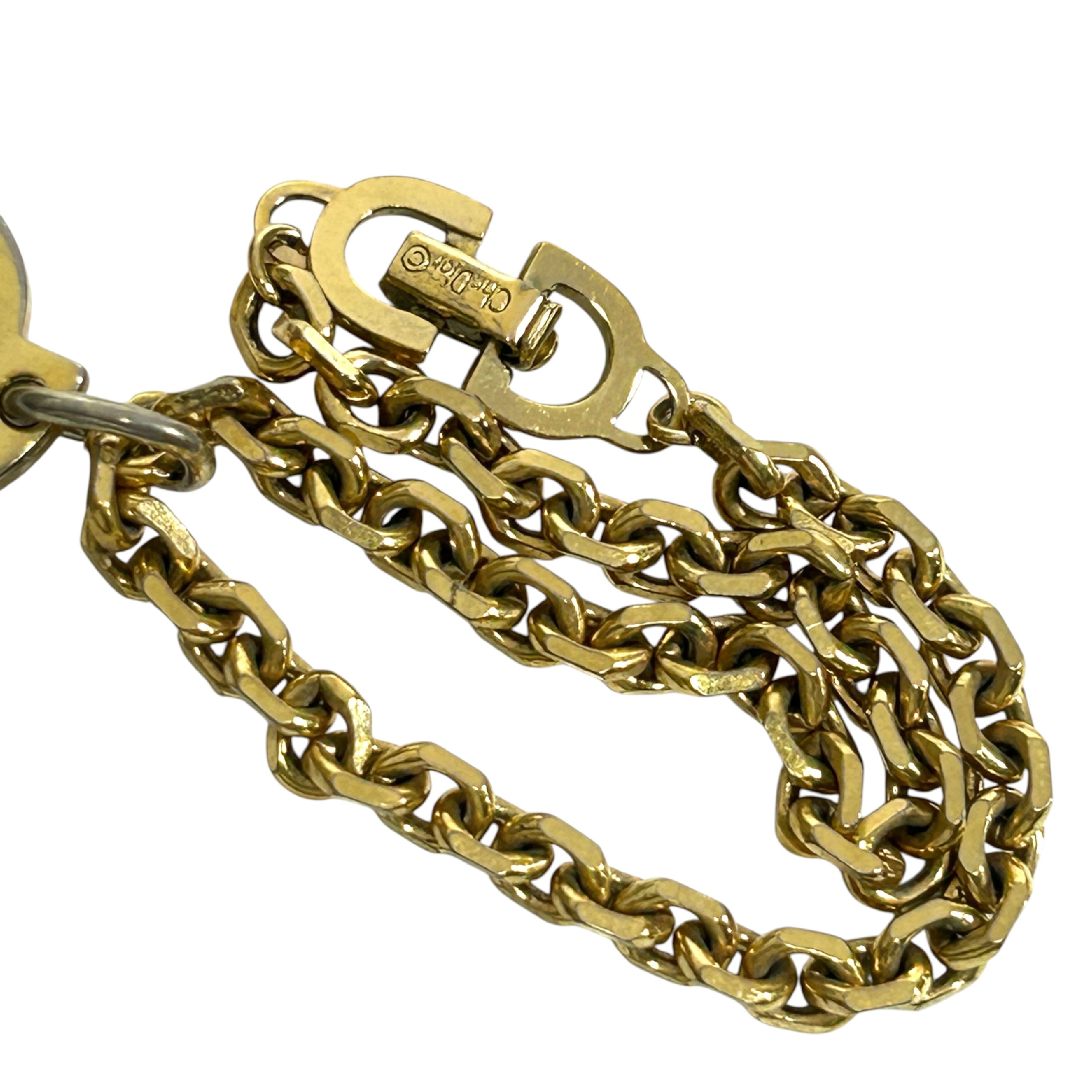 bracelet with CD logo, 19cm in length, gold-toned bangle. — view 6