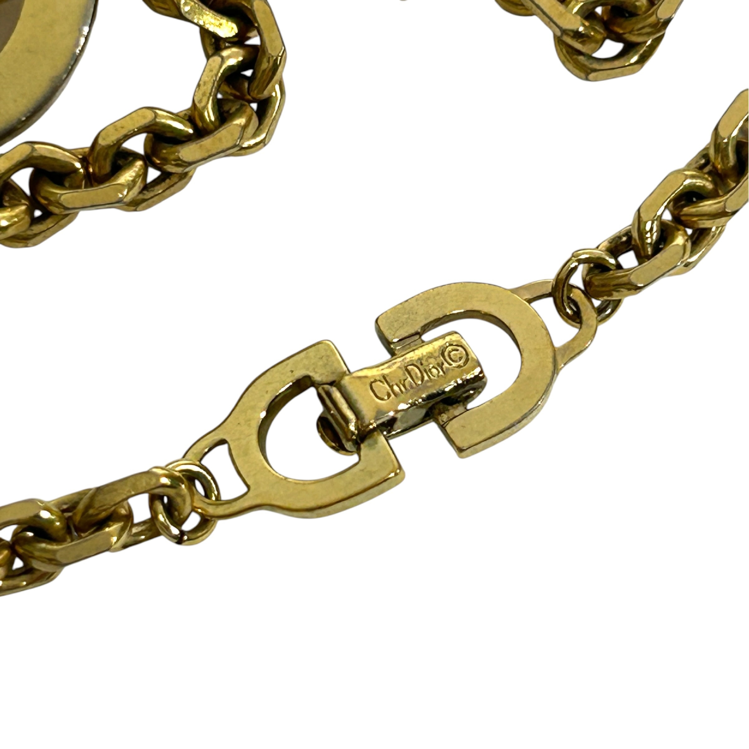 bracelet with CD logo, 19cm in length, gold-toned bangle. — view 7